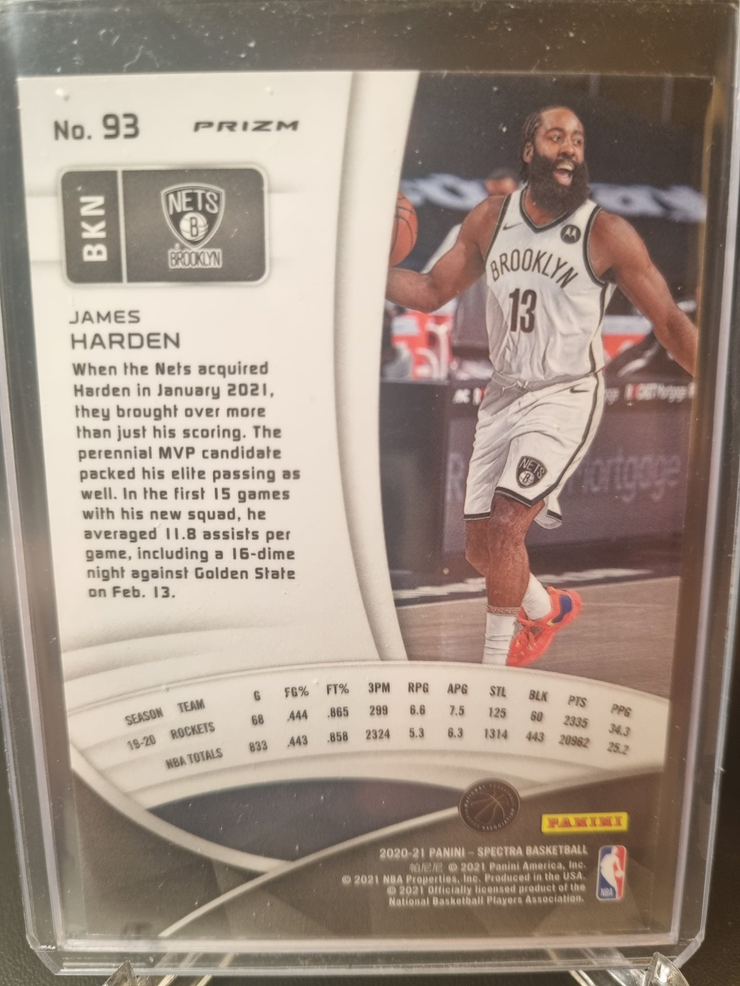 2020-21 Panini Spectra #93 James Harden Prizm