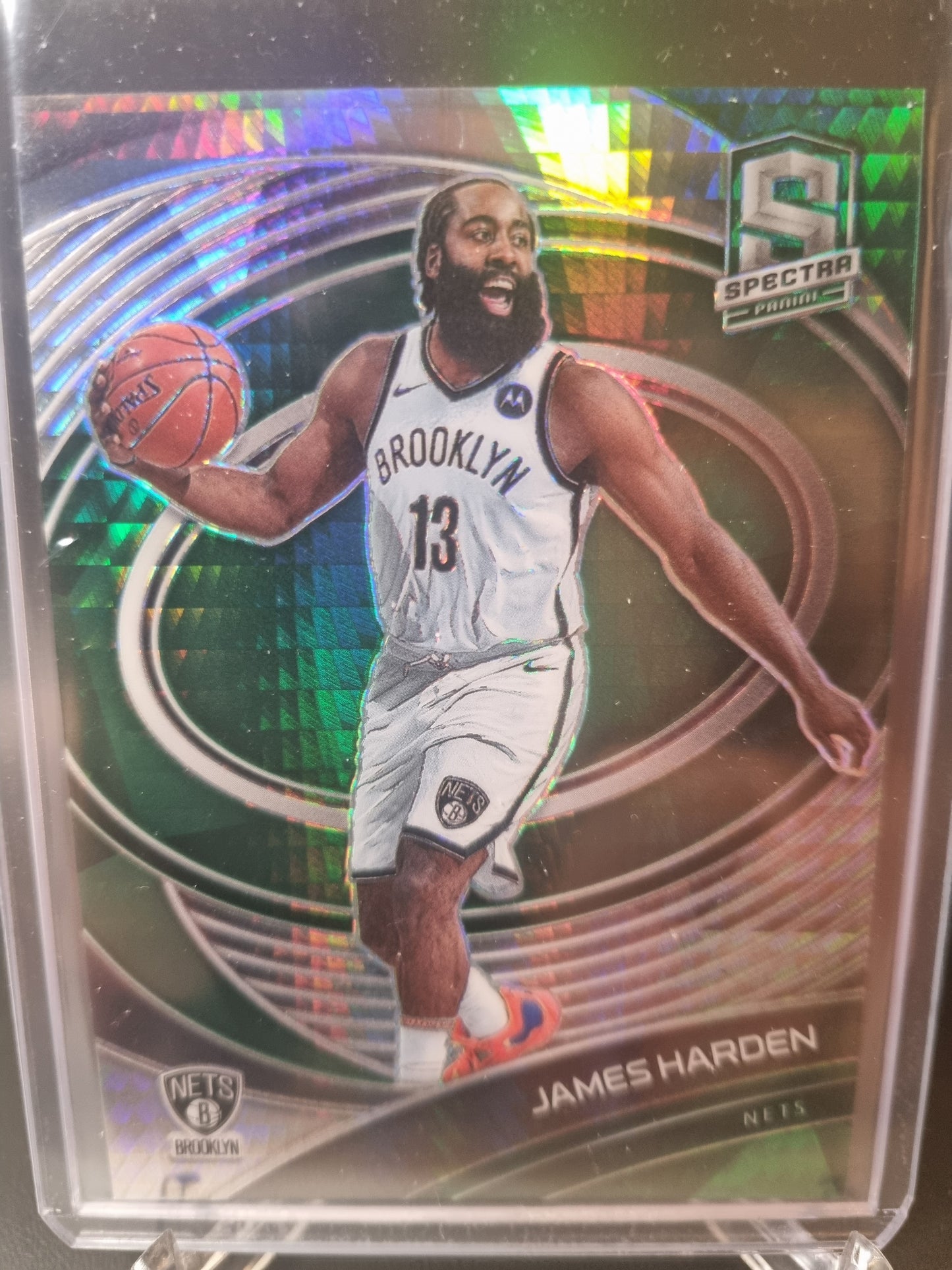 2020-21 Panini Spectra #93 James Harden Green Prizm