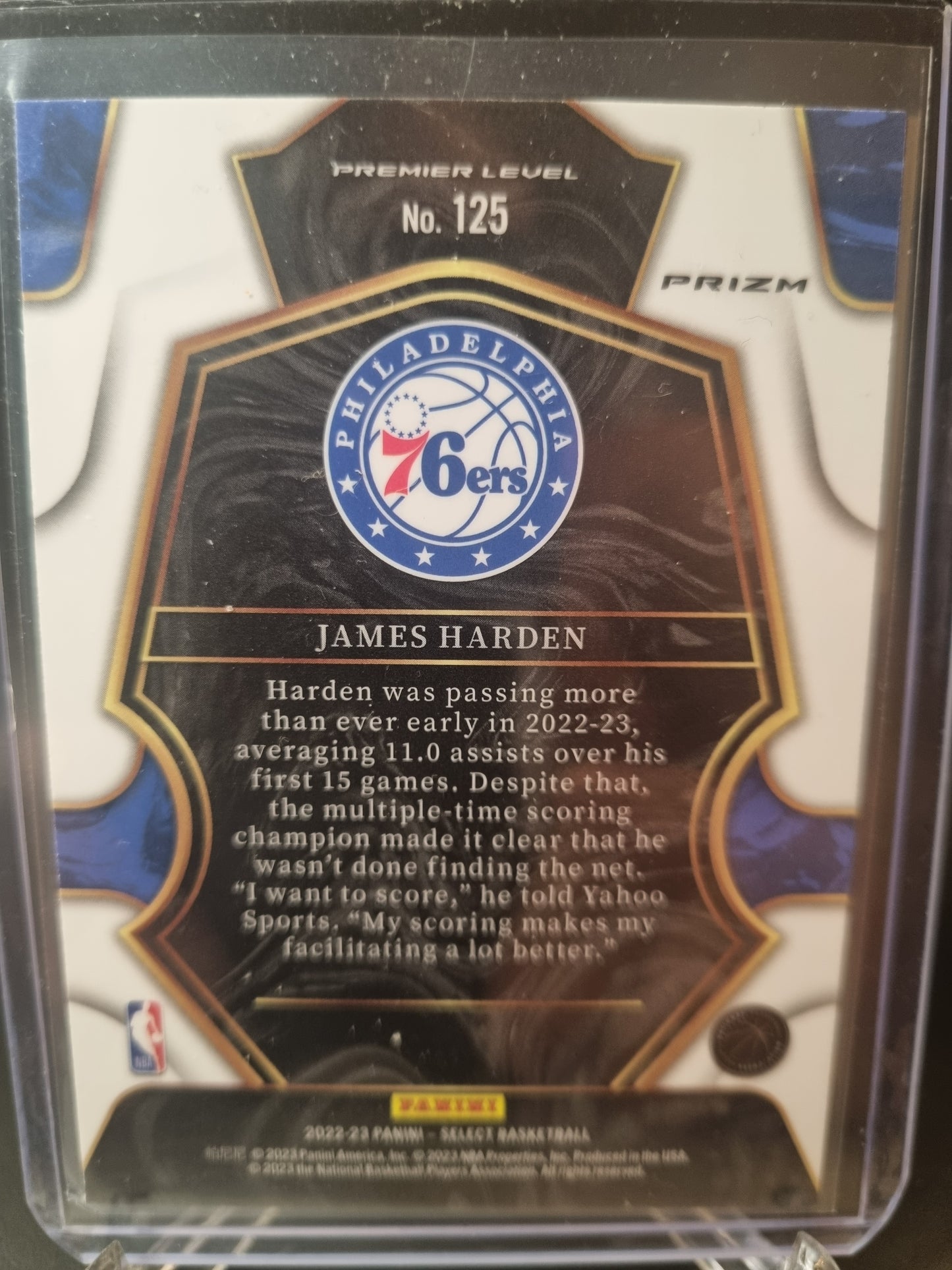 2022-23 Panini Select #125 James Harden Prizm