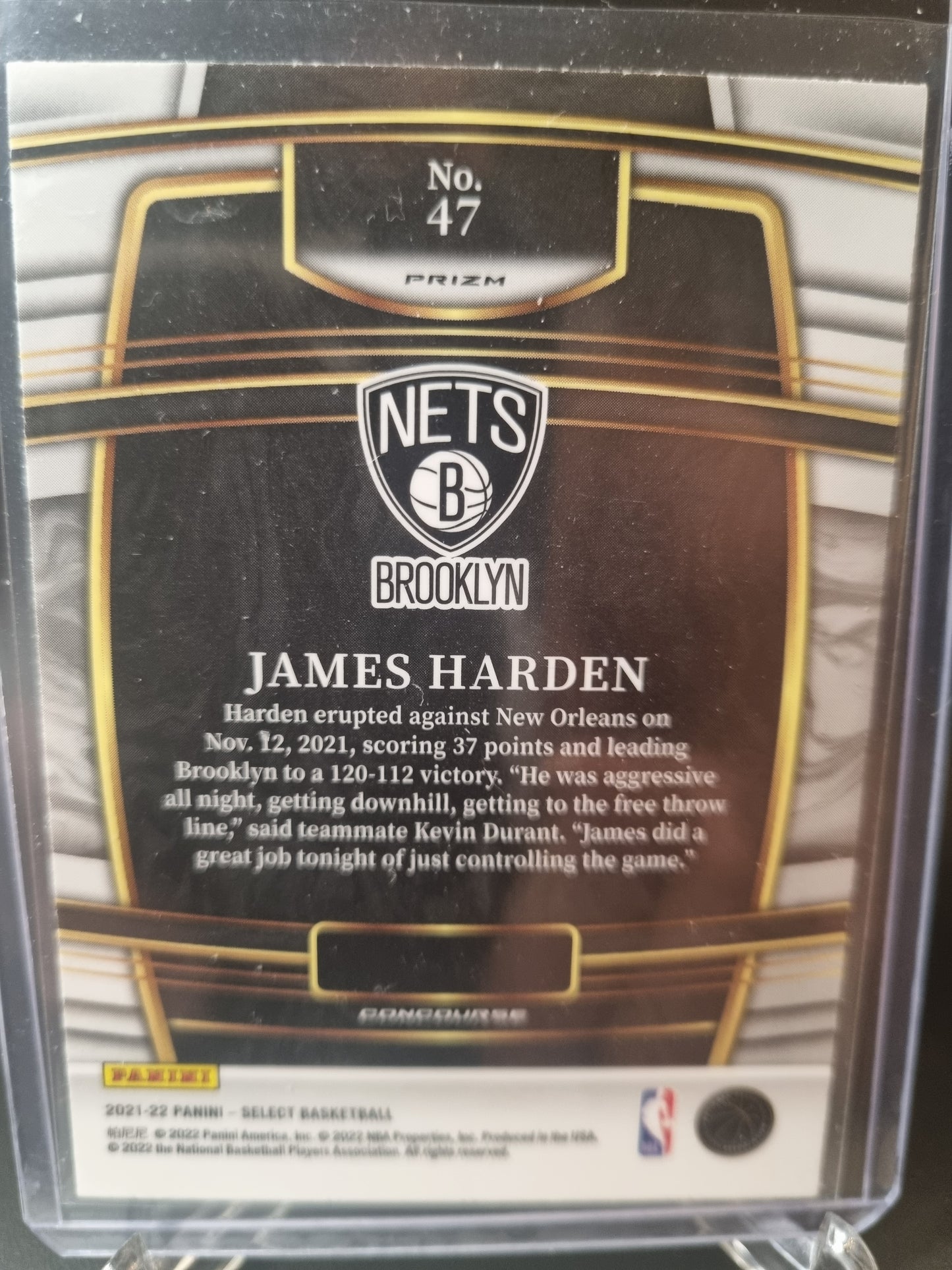 2021-22 Panini Select #17 James Harden Orange Prizm