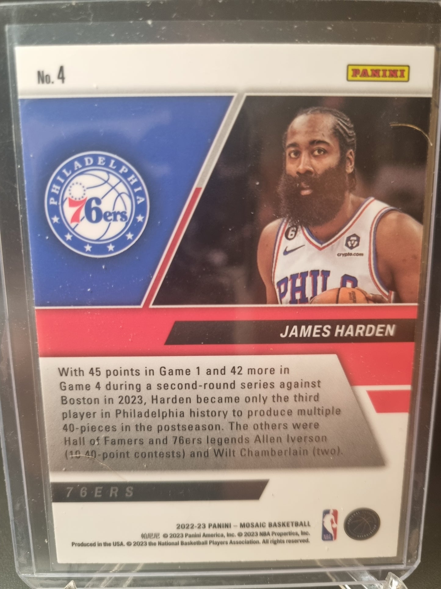 2022-23 Panini Mosaic #4 James Harden Stare Masters