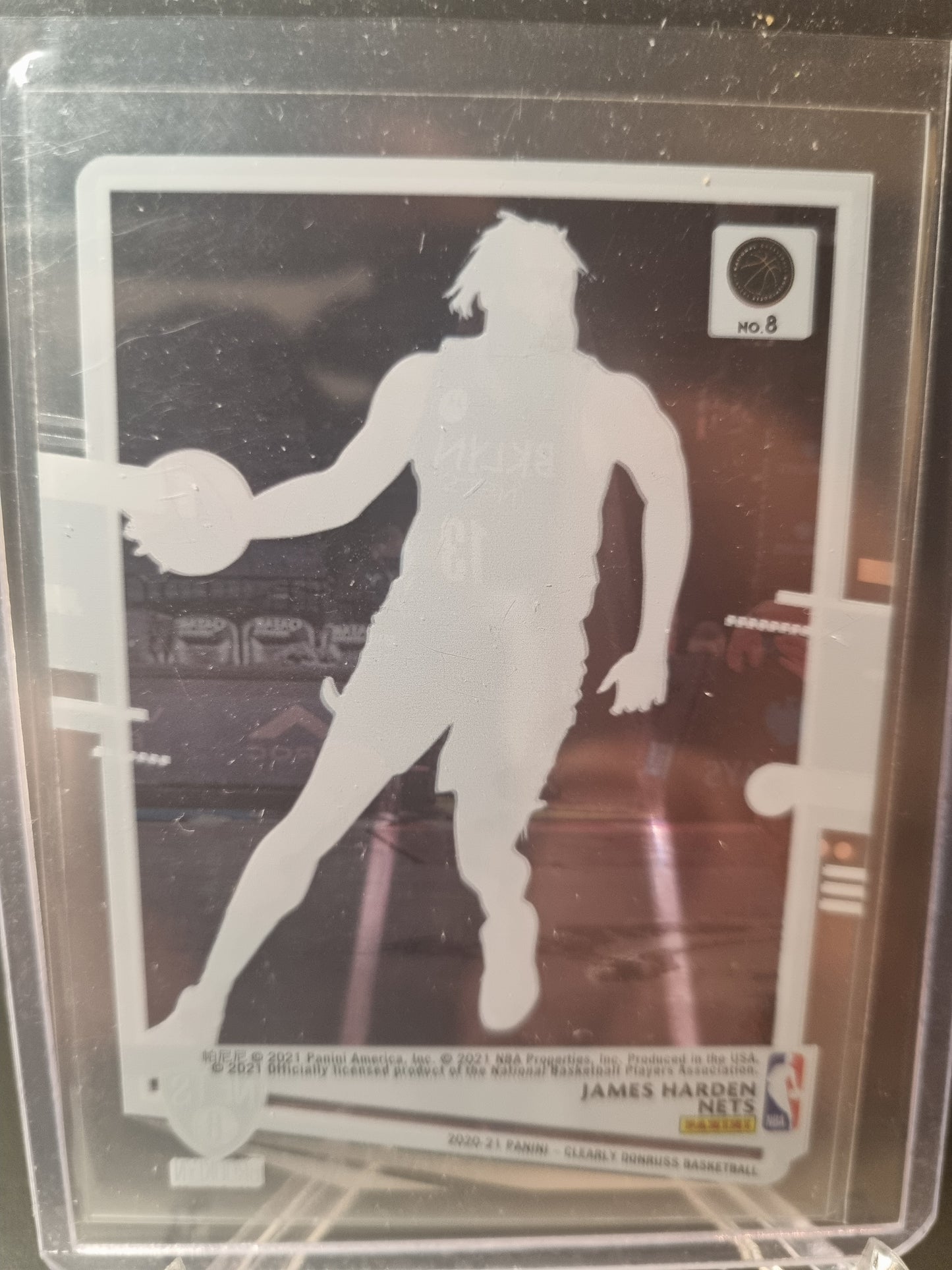 2020-21 Panini Donruss Clearly #8 James Harden Clearly