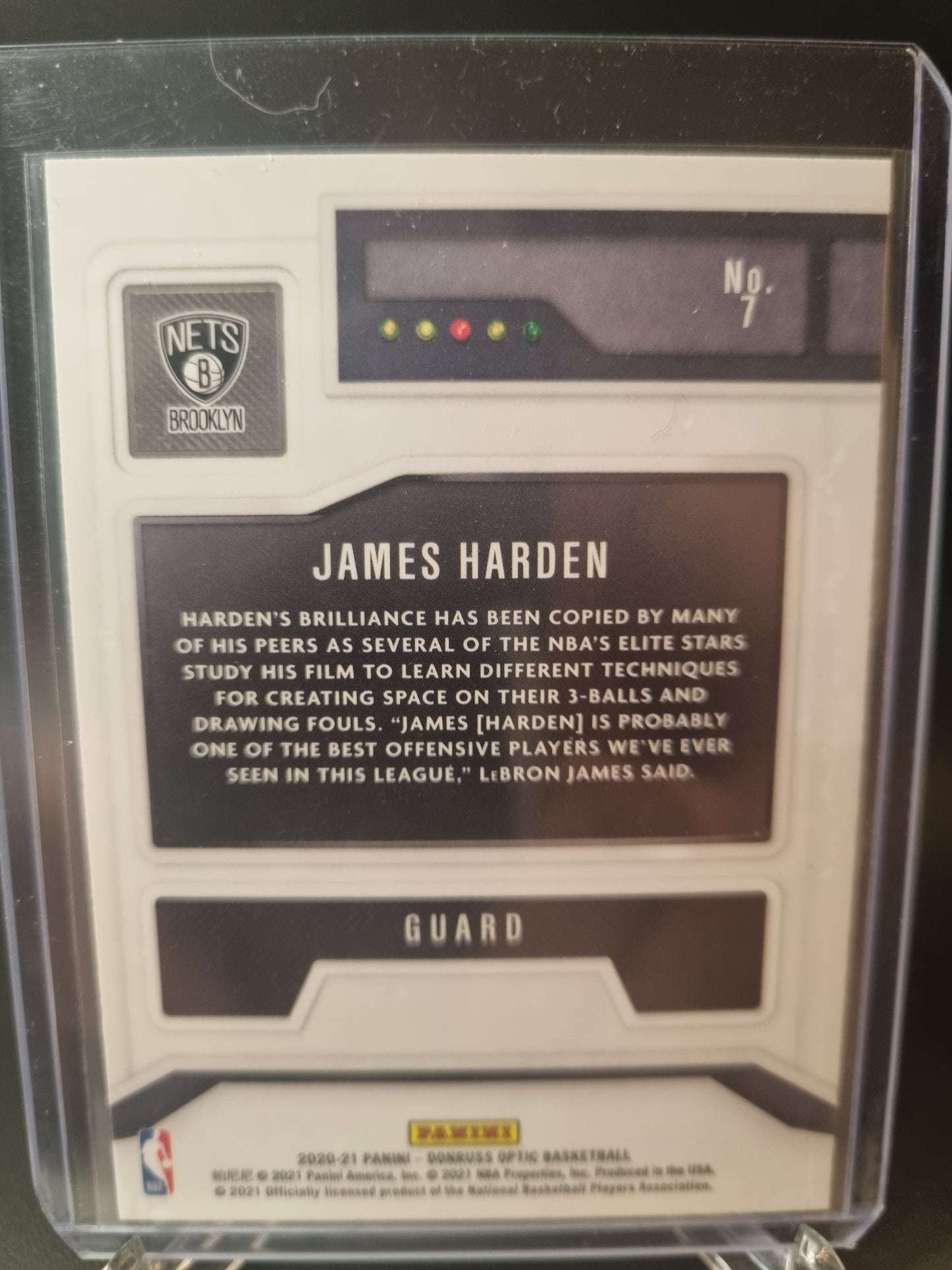 2020-21 Panini Donruss Optic #7 James Harden T Minus 3 2 1