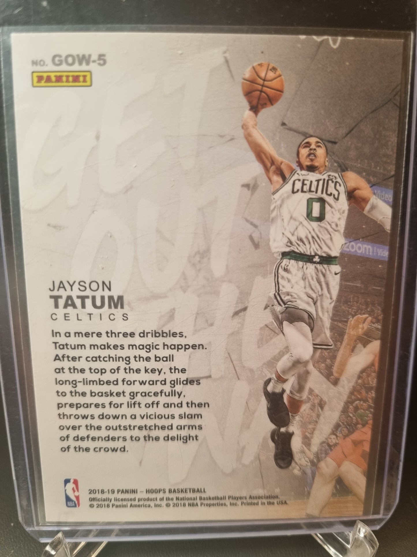 2018-19 Panini Hoops #GOW-5 Jayson Tatum Get Out The Way