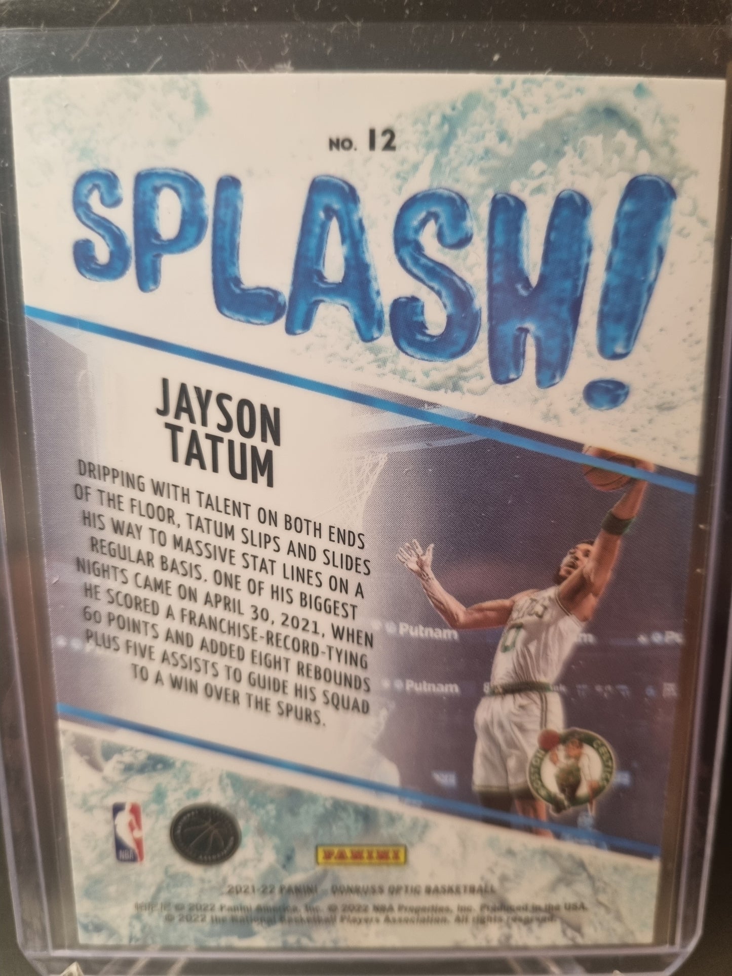 2021-22 Panini Donruss Optic #12 Jayson Tatum Splash