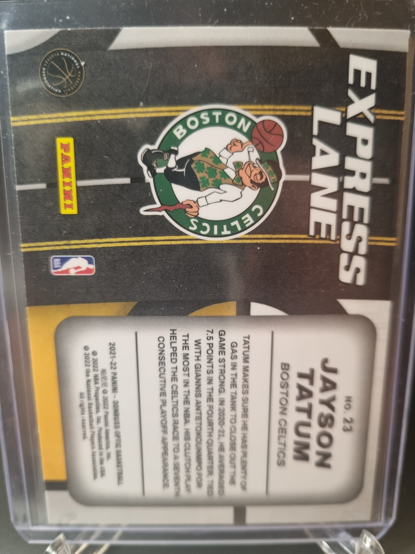 2021-22 Panini Donruss Optic #23 Jayson Tatum Express Lane