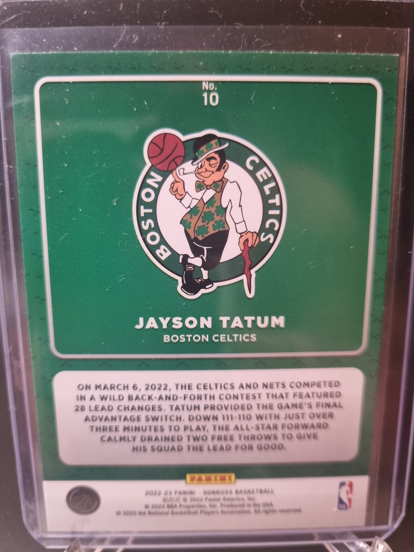 2022-23 Panini Donruss #10 Jayson Tatum Production Line