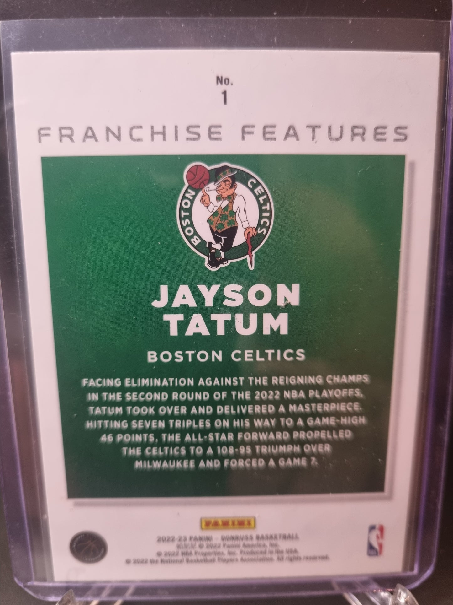 2022-23 Panini Donruss #1 Jayson Tatum Franchise Features