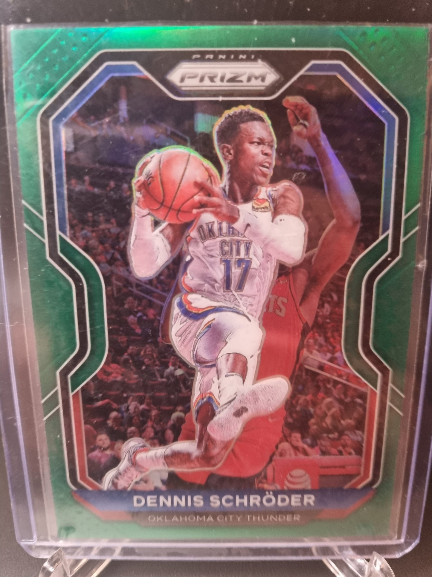 2020-21 Panini Prizm #128 Dennis Schroder Green Prizm