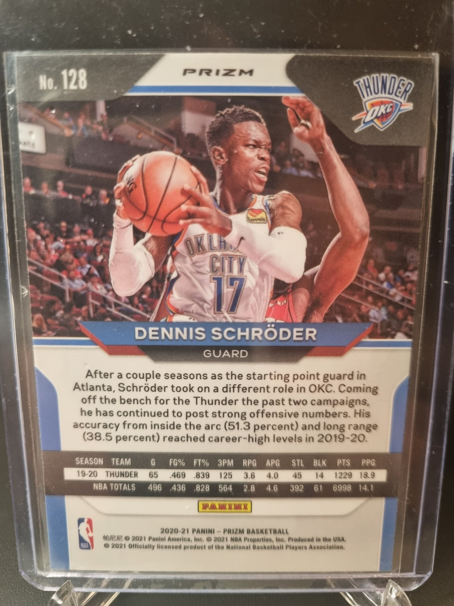 2020-21 Panini Prizm #128 Dennis Schroder Green Prizm