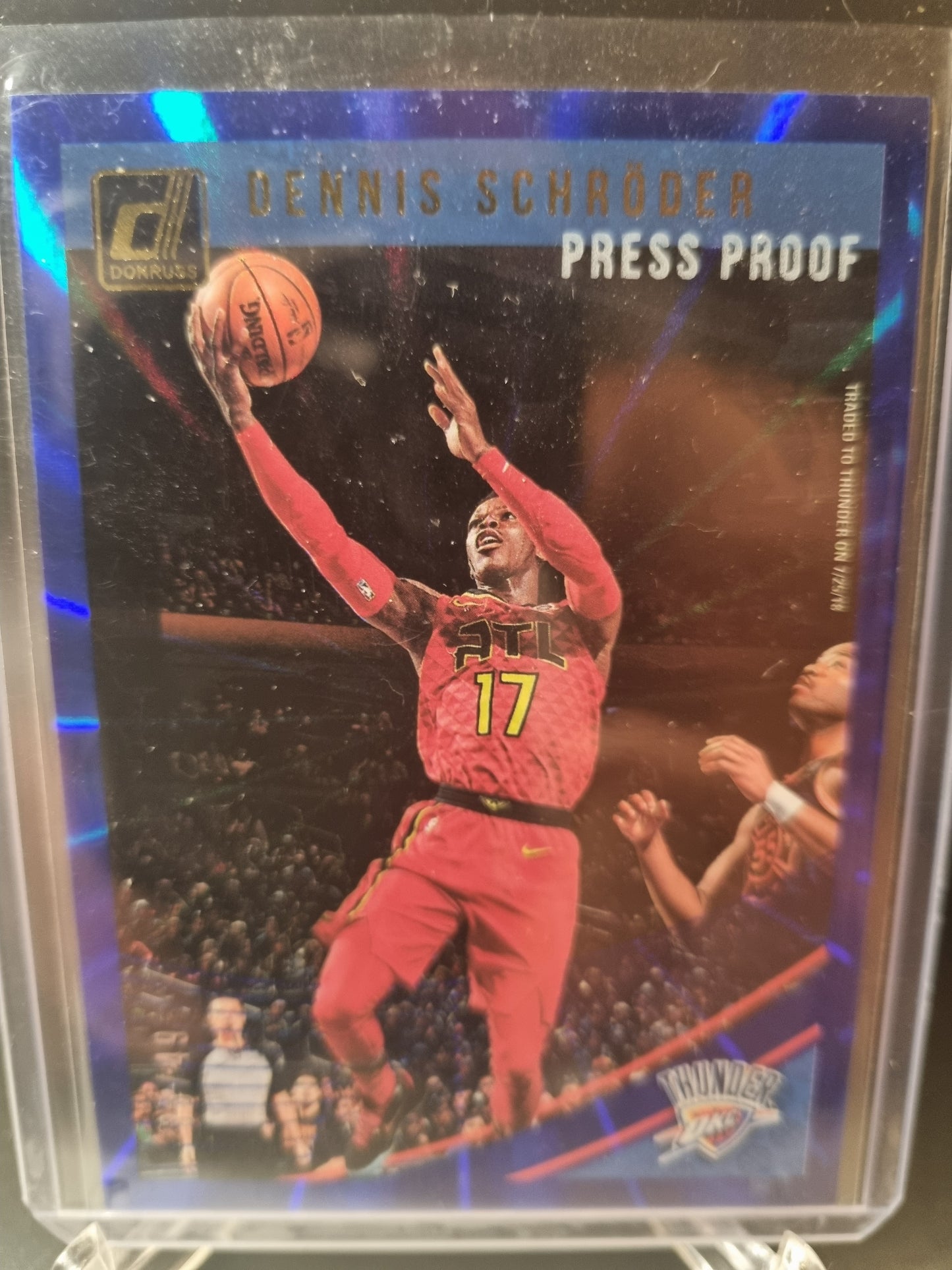 2018-19 Panini Donruss #6 Dennis Schroder Purple Press Proof 35/49