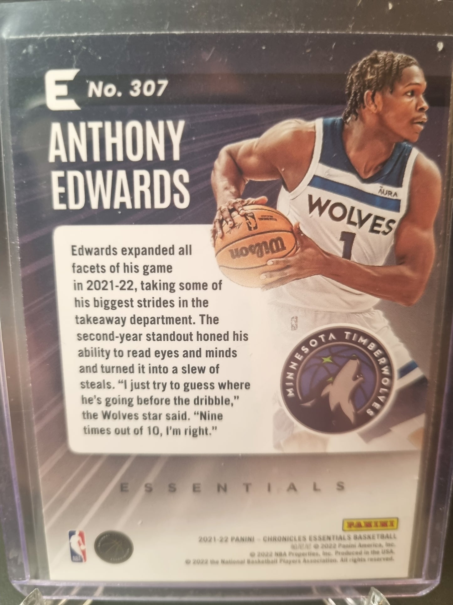 2021-22 Panini Chronicles Essentials #307 Anthony Edwards