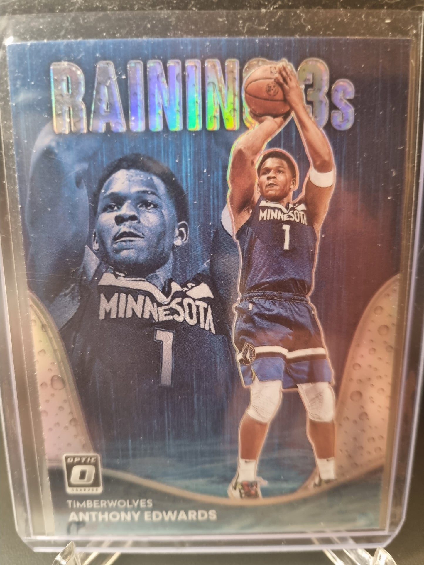 2022-23 Panini Donruss Optic #2 Anthony Edwards Raining 3s