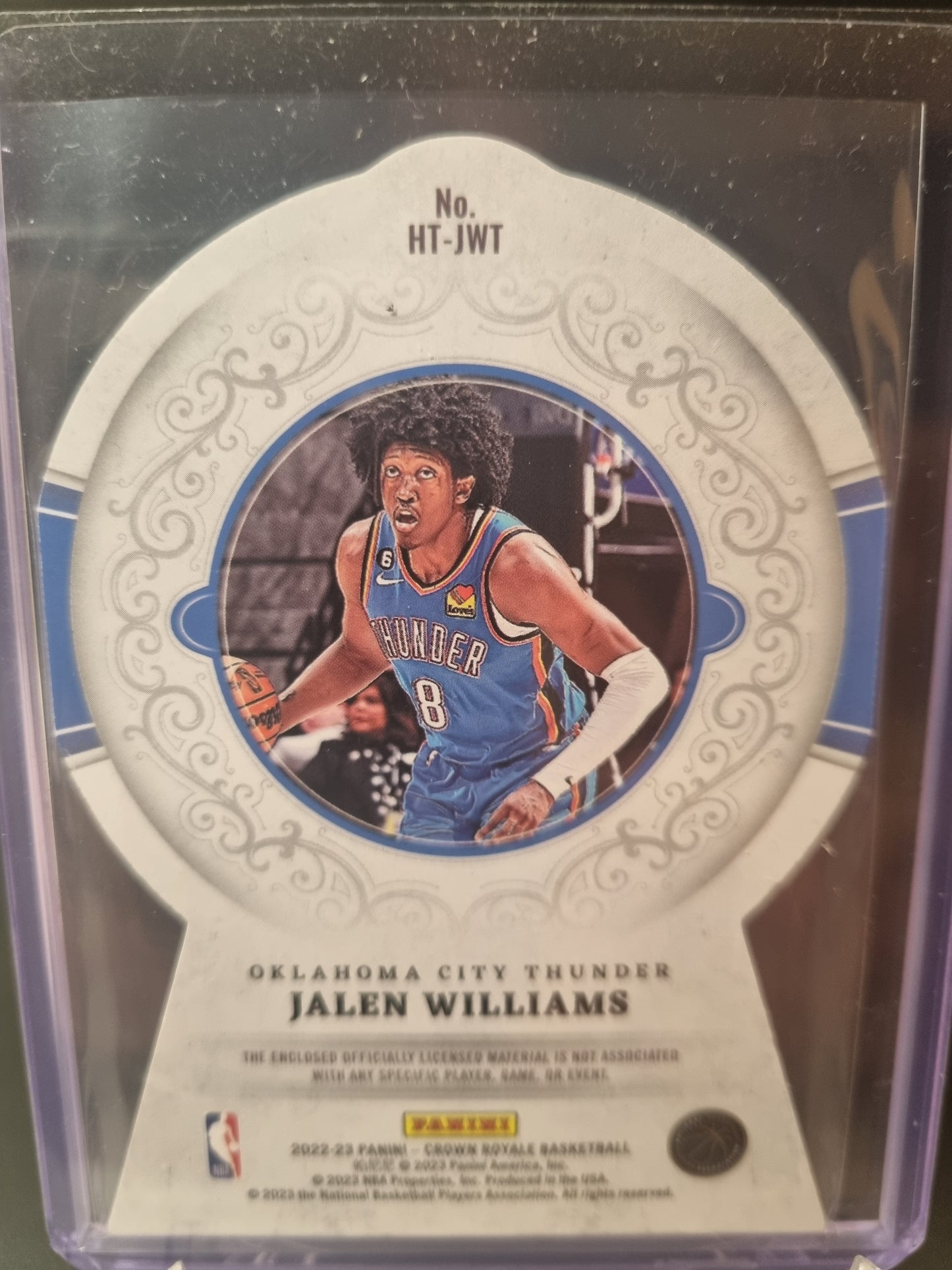 2022-23 Panini Crown Royale #HT-JWT Jalen Williams Rookie Card Heirs To The Throne