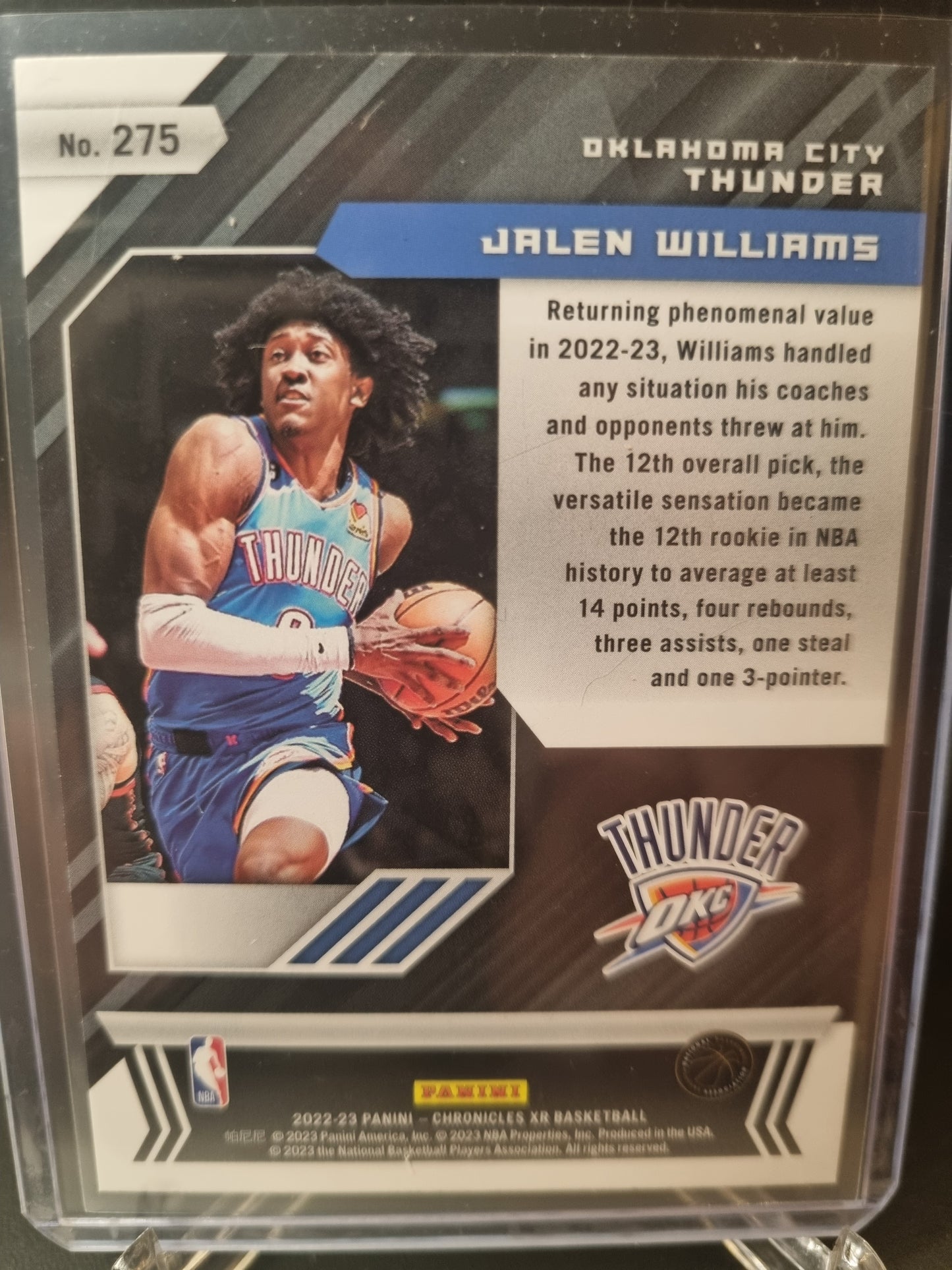 2022-23 Panini Chronicles XR #275 Jalen Williams Rookie Card