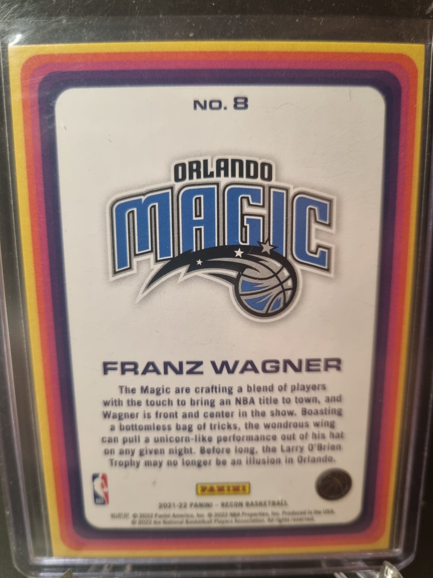 2021-22 Panini Recon #8 Franz Wagner Rookie Card Recon Rookie