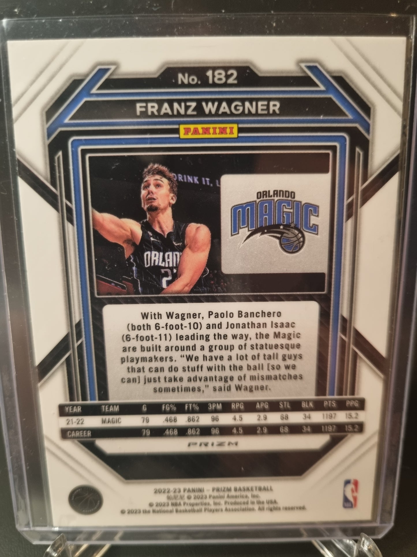 2022-23 Panini Prizm #182 Franz Wagner Pink Cracked Ice Prizm