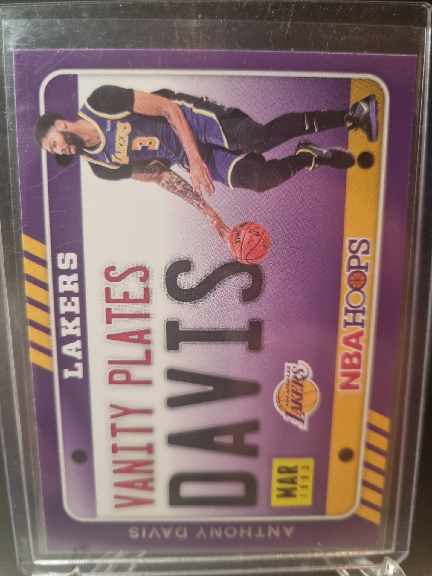 2020-21 Panini Hoops #7 Anthony Davis Vanity Plates