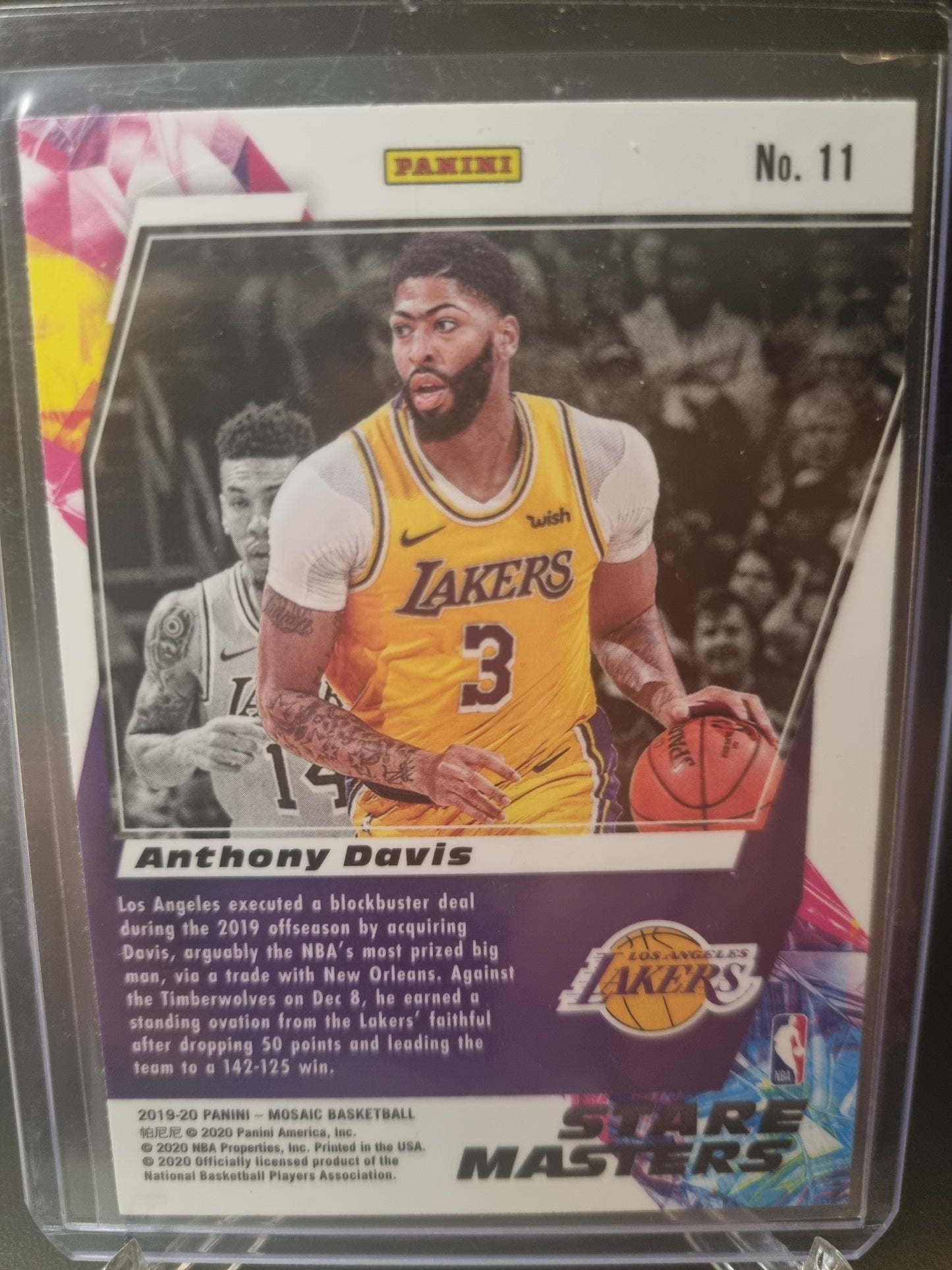 2019-20 Panini Mosaic #11 Anthony Davis Stare Masters