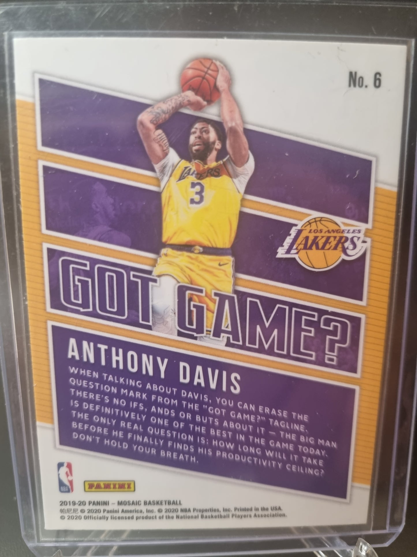2019-20 Panini Mosaic #6 Anthony Davis Got Game