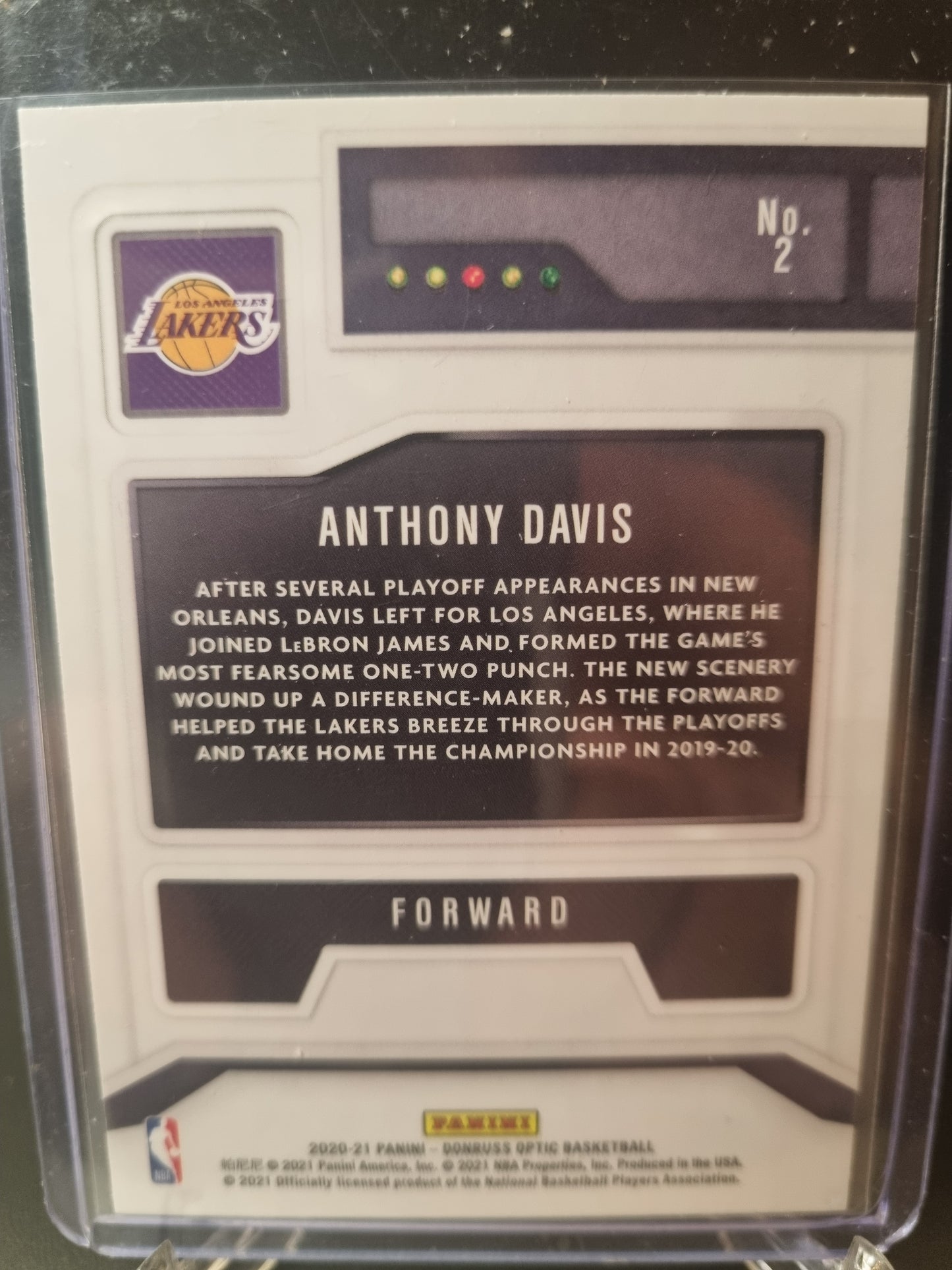 2020-21 Panini Donruss Optic #2 Anthony Davis T Minus 3 2 1