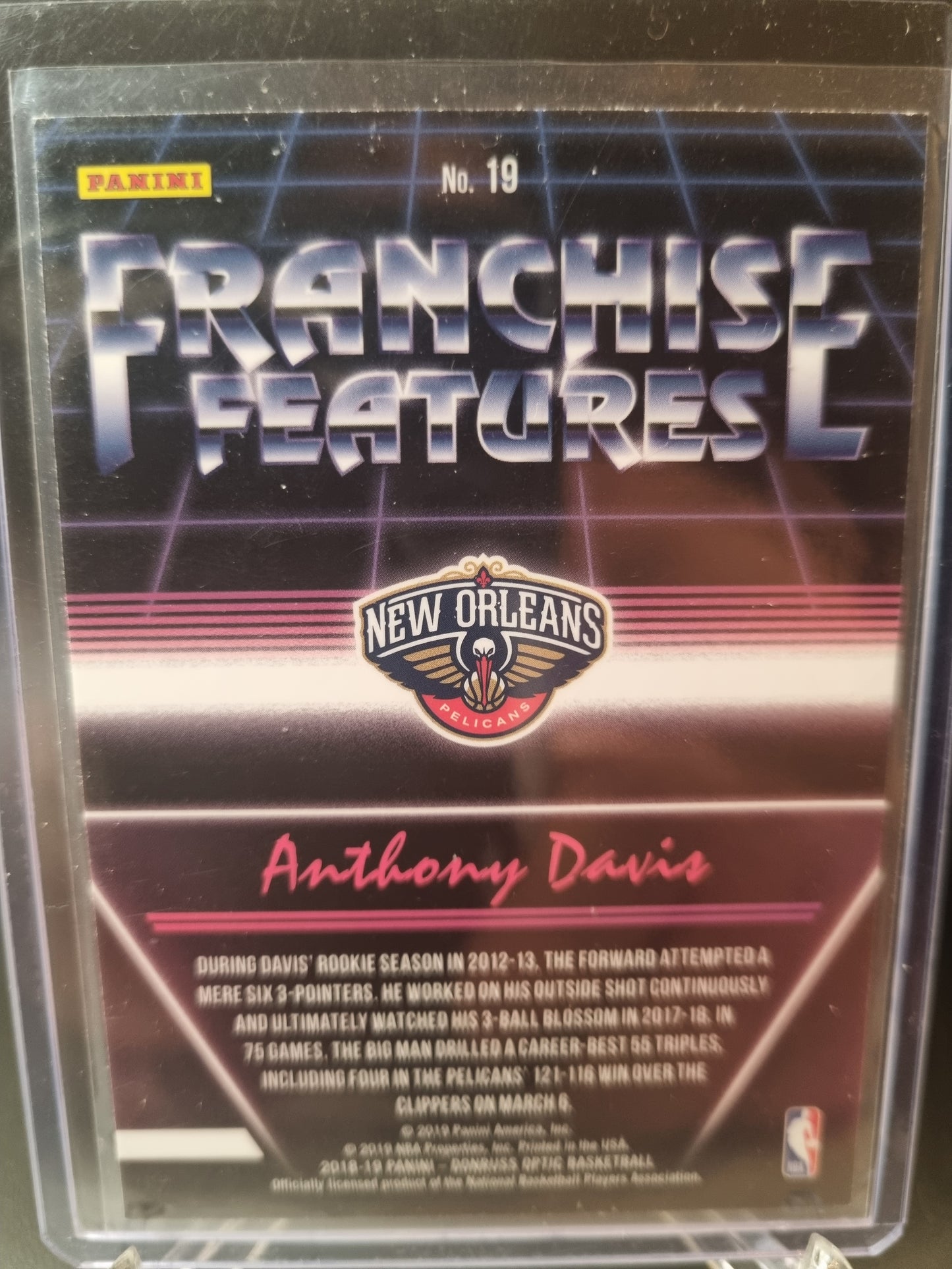 2018-19 Panini Donruss #19 Anthony Davis Franchise Features