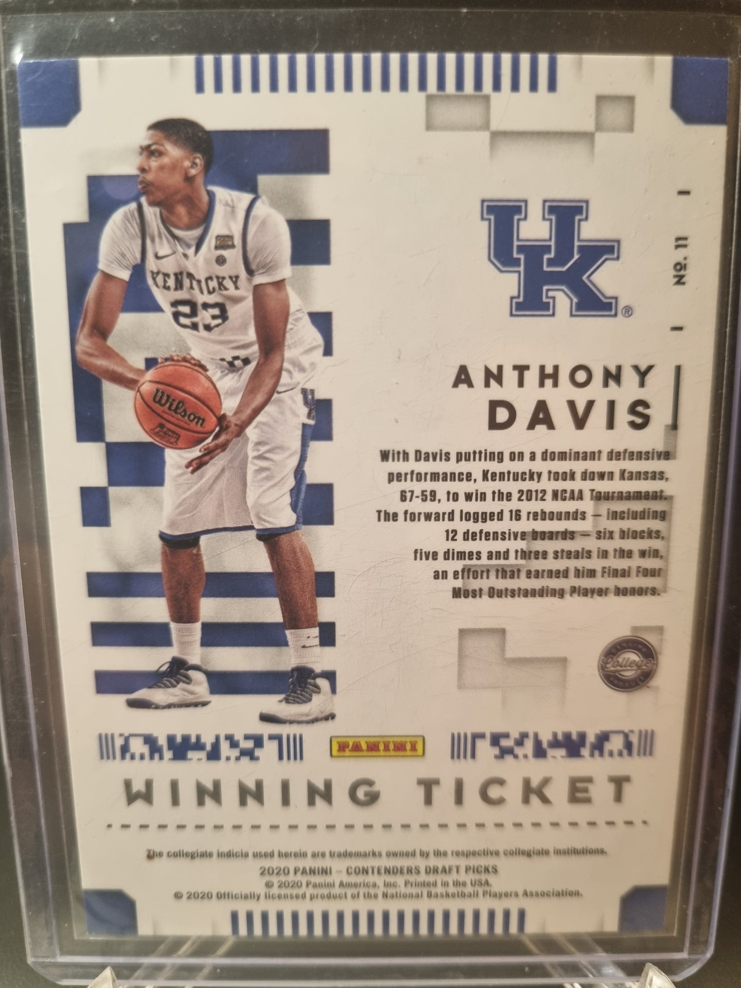 2019-20 Panini Contenders Draft Picks #11 Anthony Davis Winning Ticket