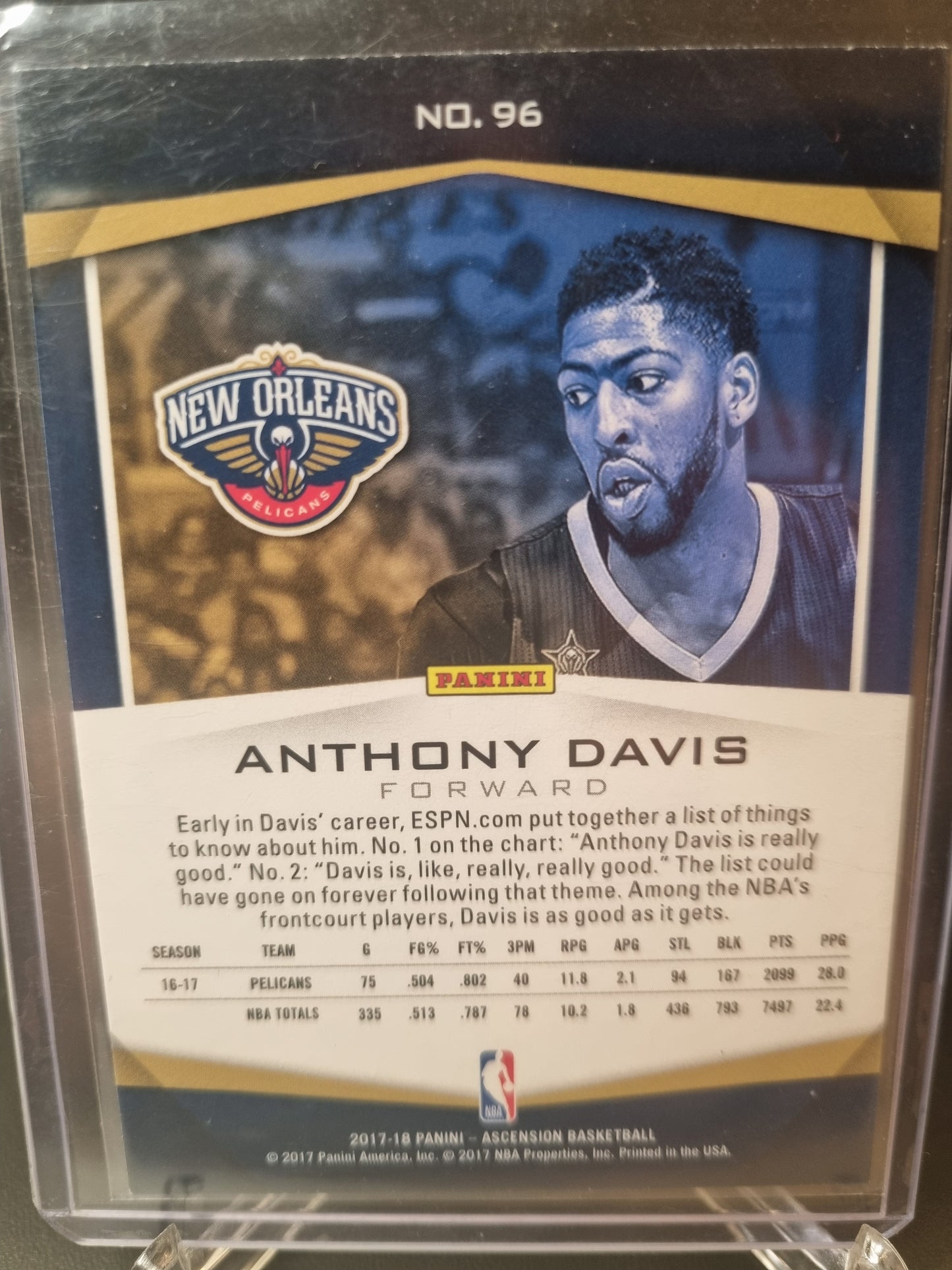 2017-18 Panini Ascension #96 Anthony Davis