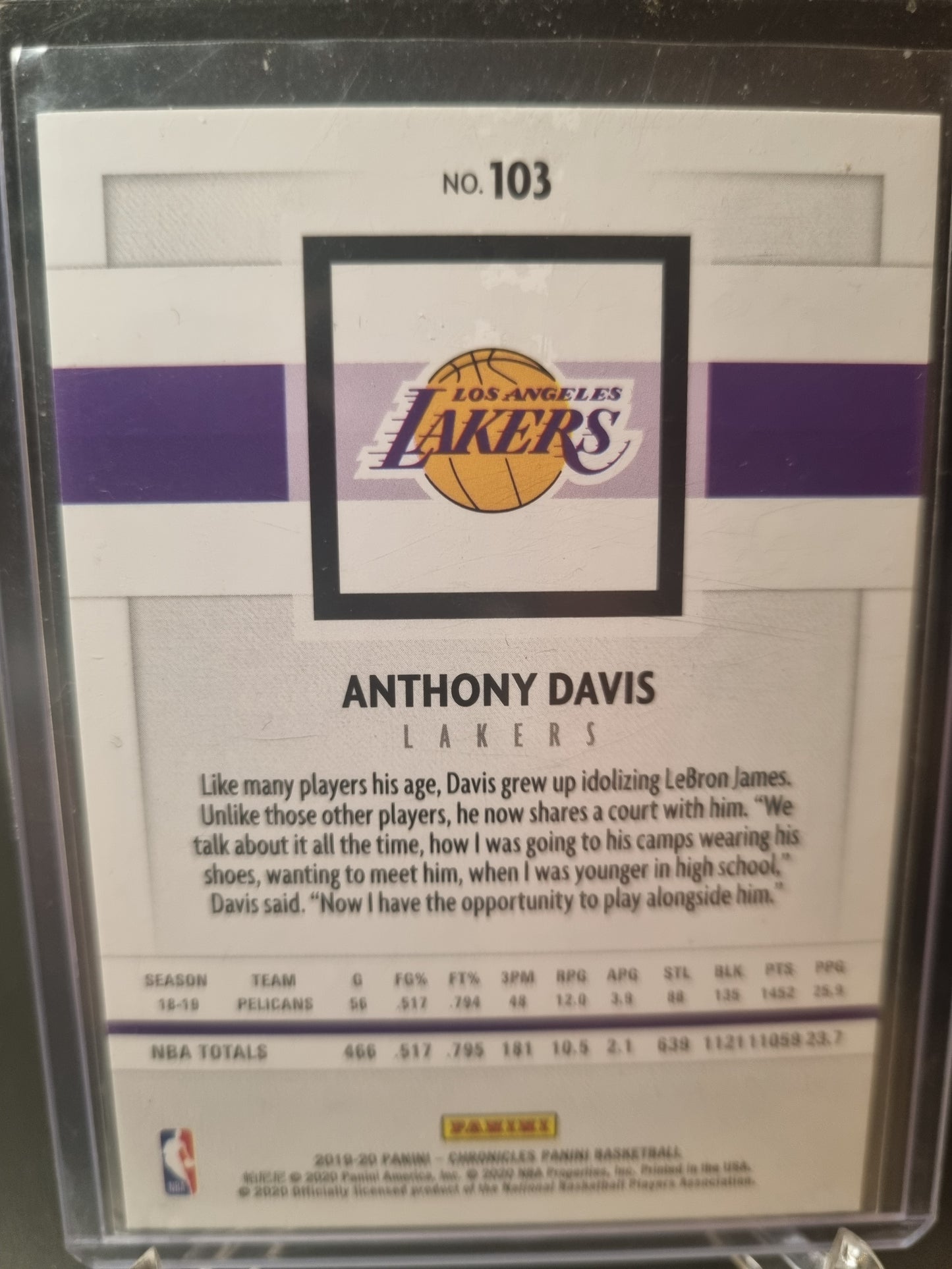 2019-20 Panini Chronicles #103 Anthony Davis