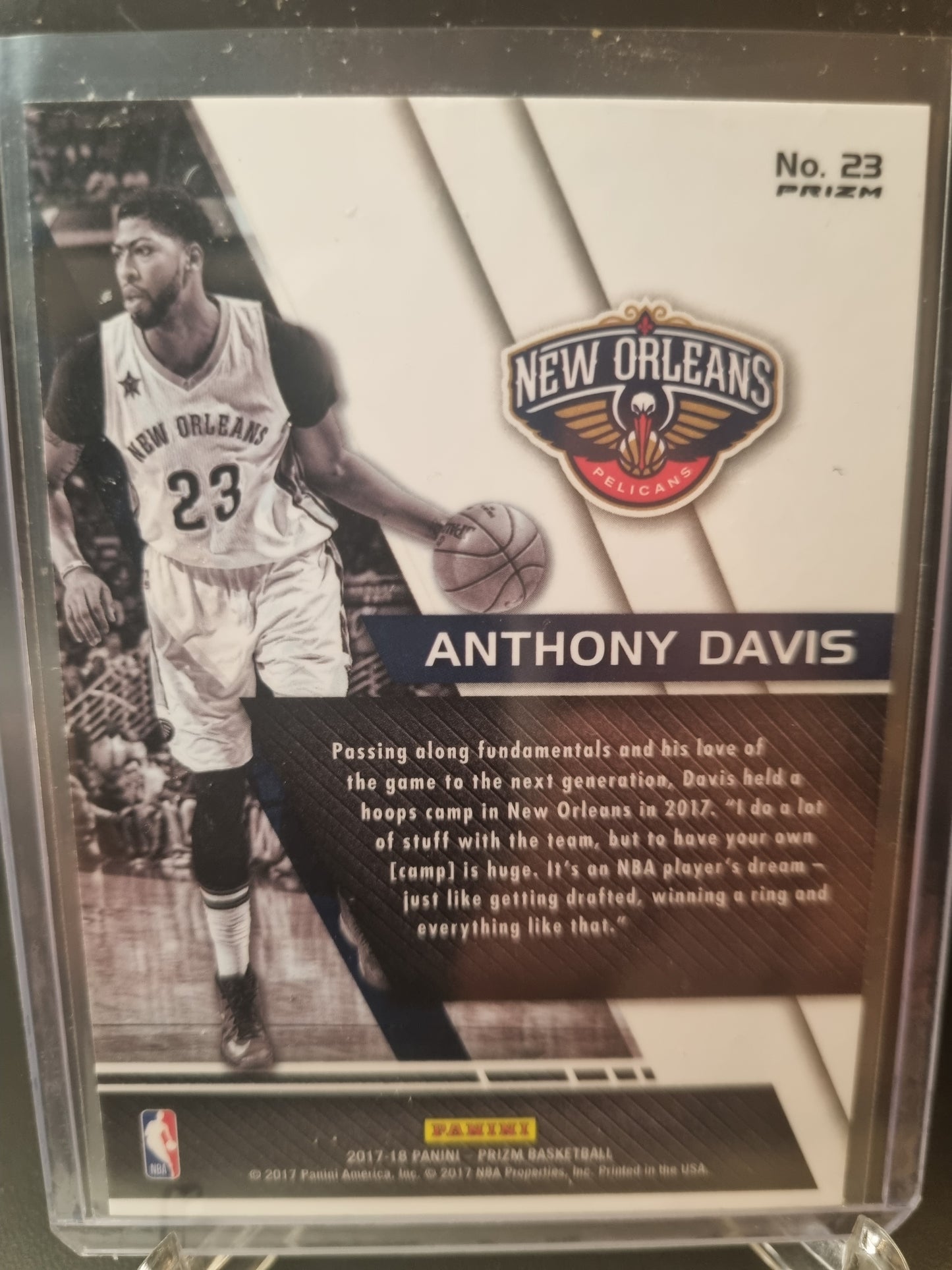 2017-18 Panini Prizm #23 Anthony Davis Fundamentals Fast Break Prizm