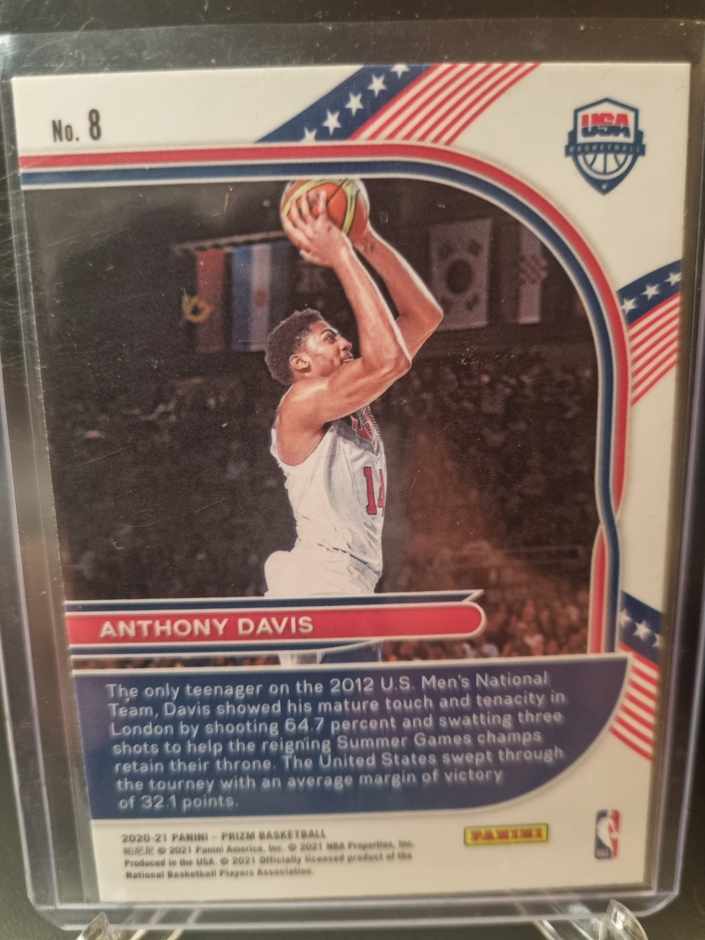 2020-21 Panini Prizm #8 Anthony Davis USA