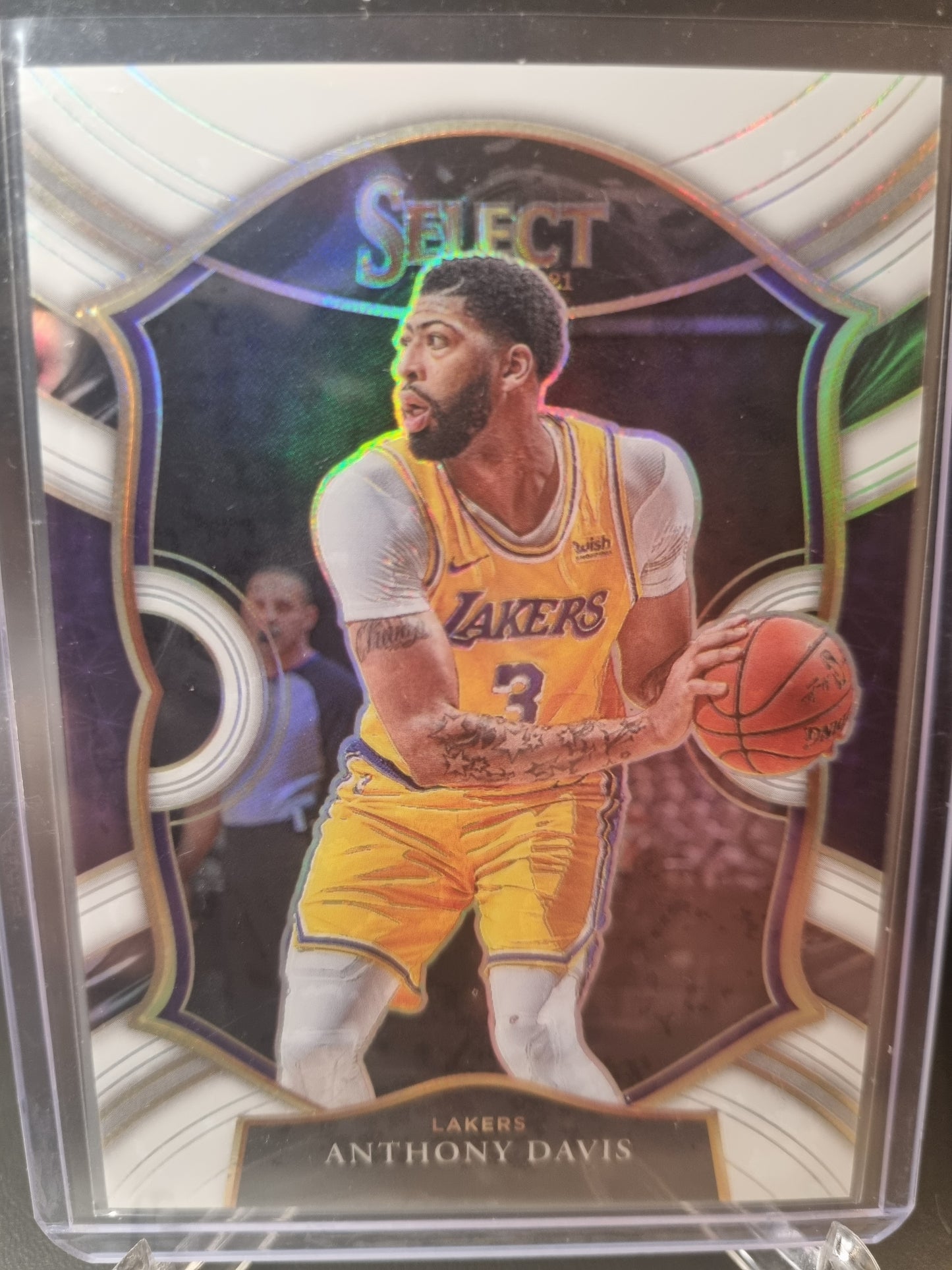 2020-21 Panini Select #45 Anthony Davis Concourse White Prizm 94/149