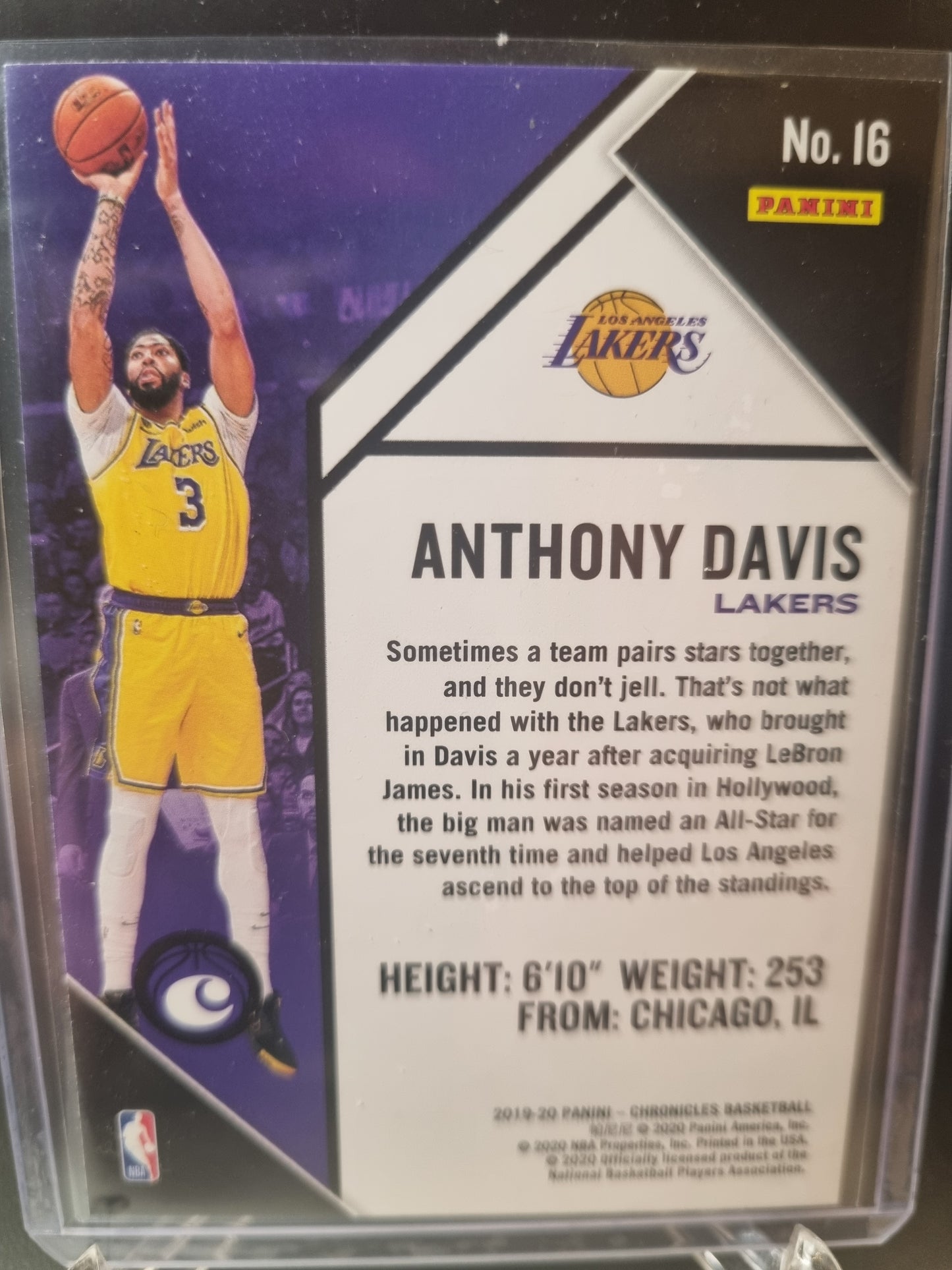 2019-20 Panini Chronicles #16 Anthony Davis Riding High On The West Coast