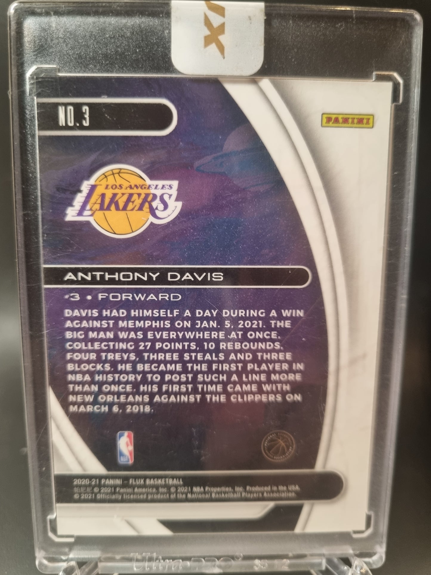 2020-21 Panini Flux #3 Anthony Davis Titan Silver