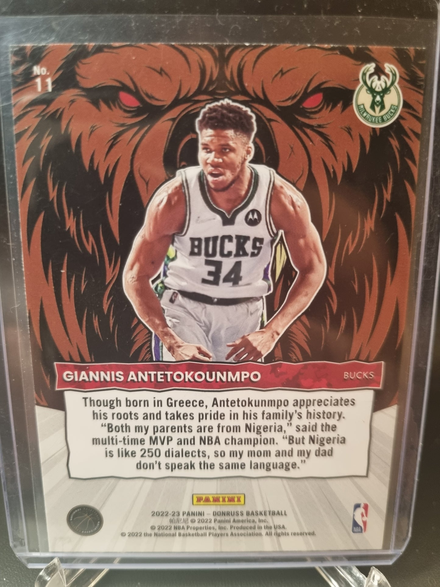 2022-23 Panini Donruss #11 Giannis Antetokounmpo Unleashed