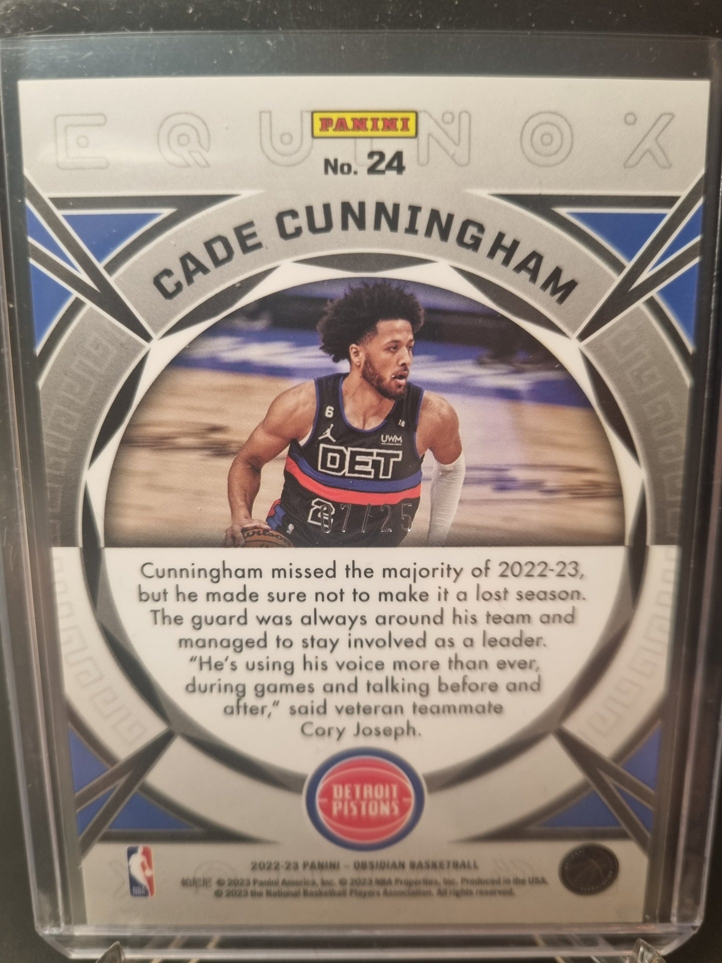 2022-23 Panini Obsidian #24 Cade Cunningham Equinox Green 07/25