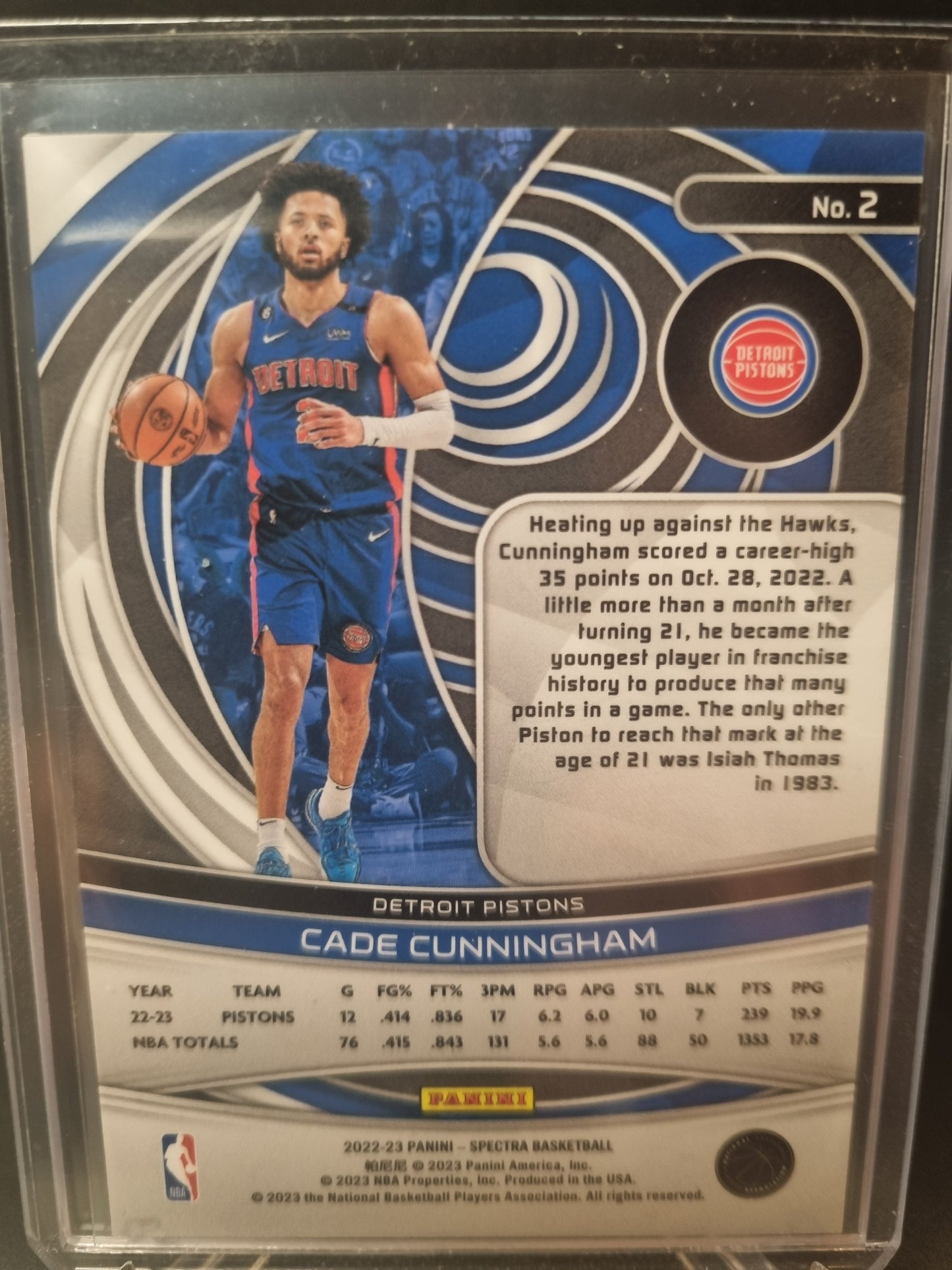 2022-23 Panini Spectra #2 Cade Cunningham