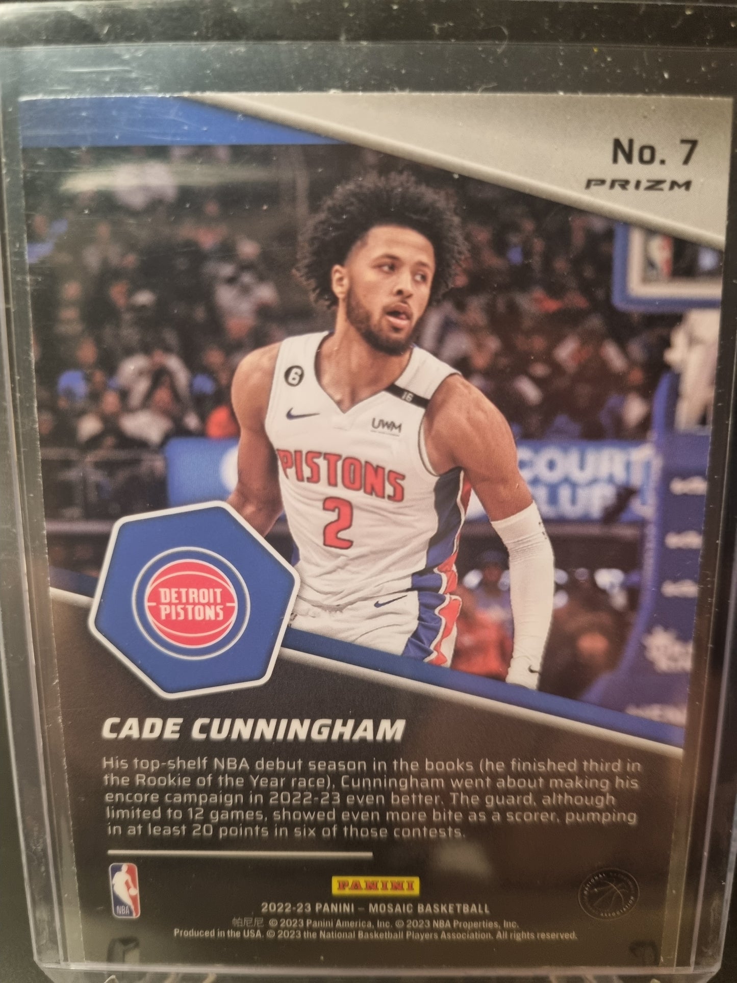 2022-23 Panini Mosaic #7 Cade Cunningham Breakaway Mosaic Prizm