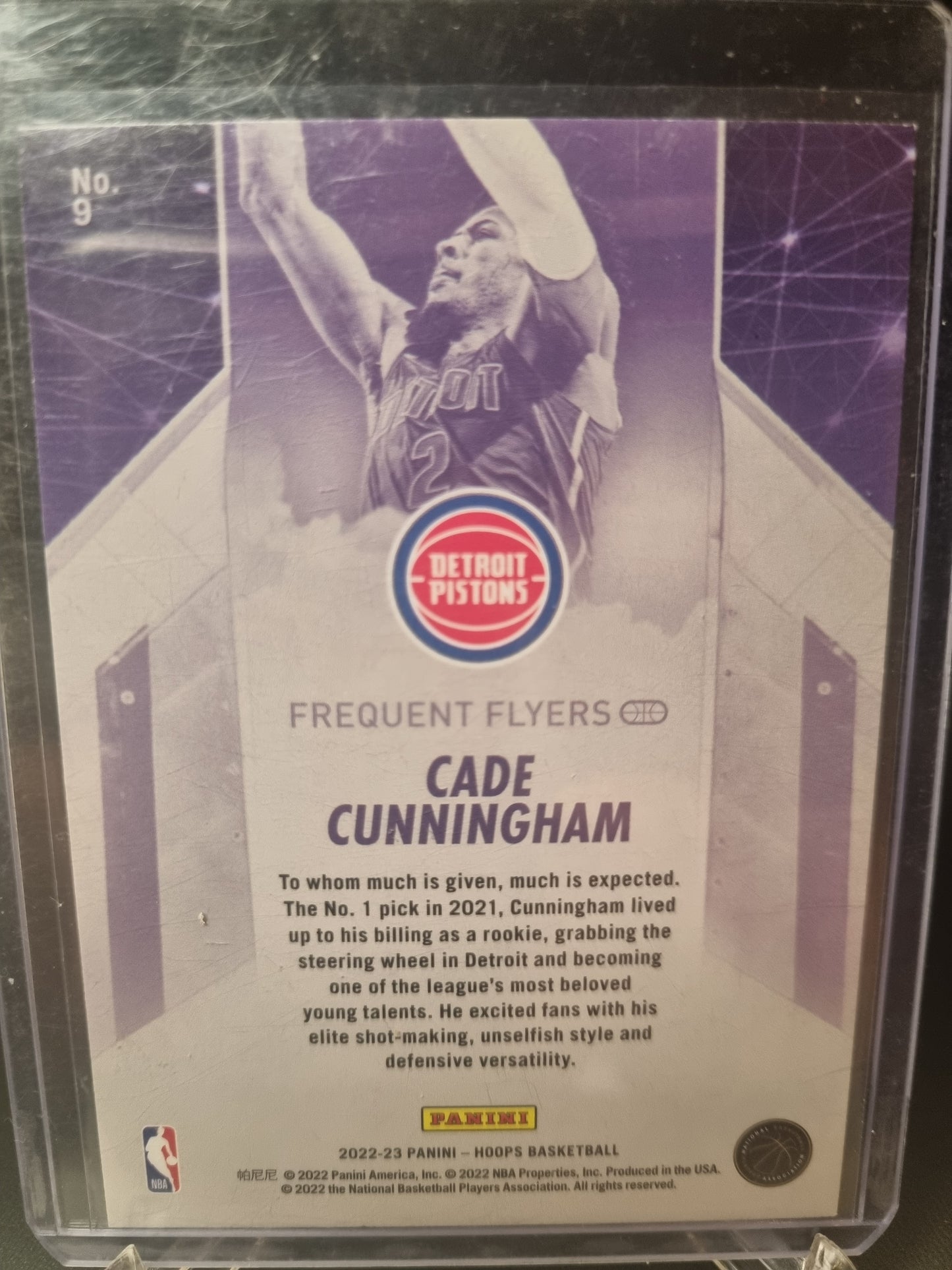 2022-23 Panini Hoops #9 Cade Cunningham Frequent Flyers