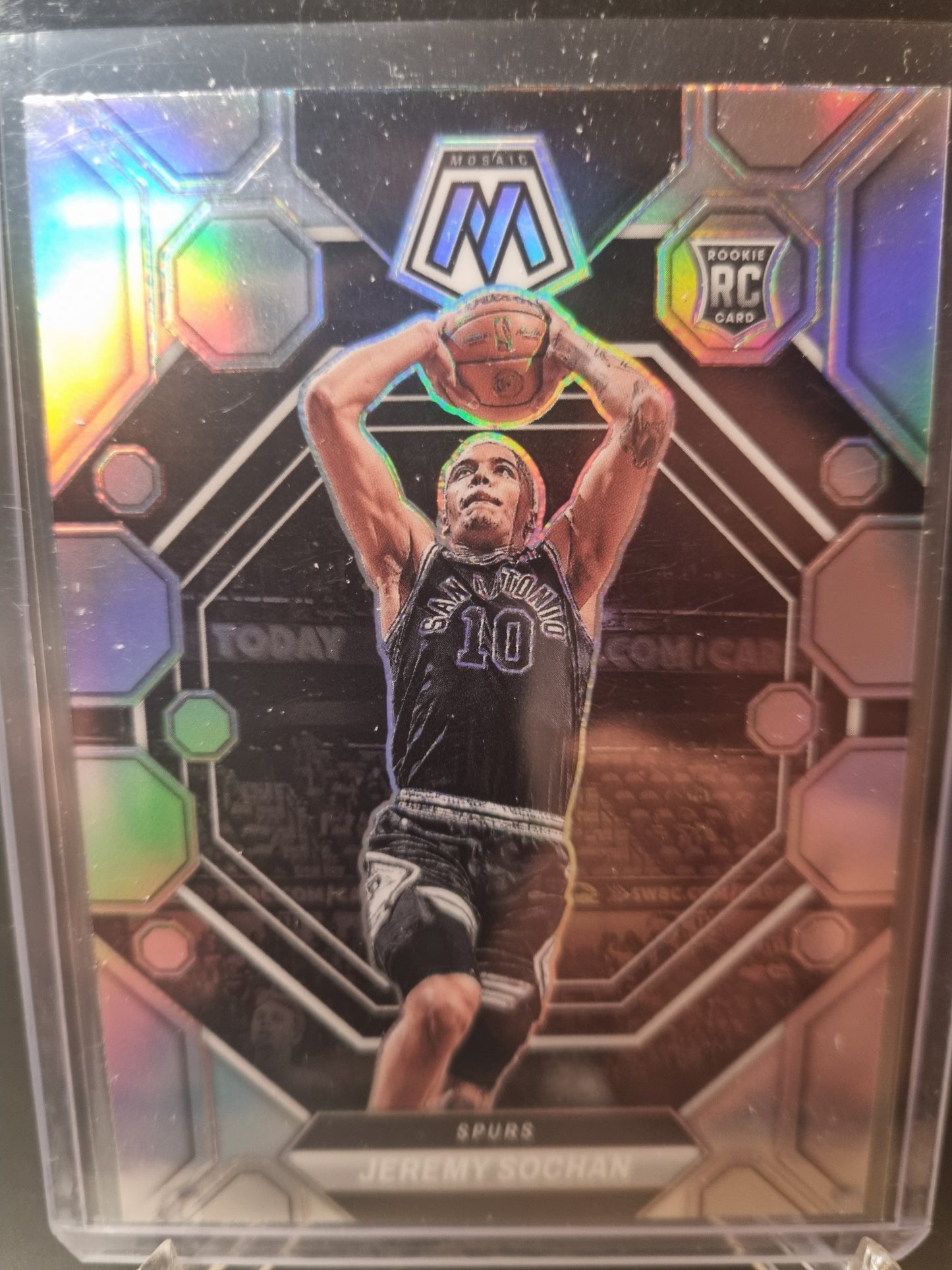 2022-23 Panini Mosaic #226 Jeremy Sochan Rookie Card Silver Prizm