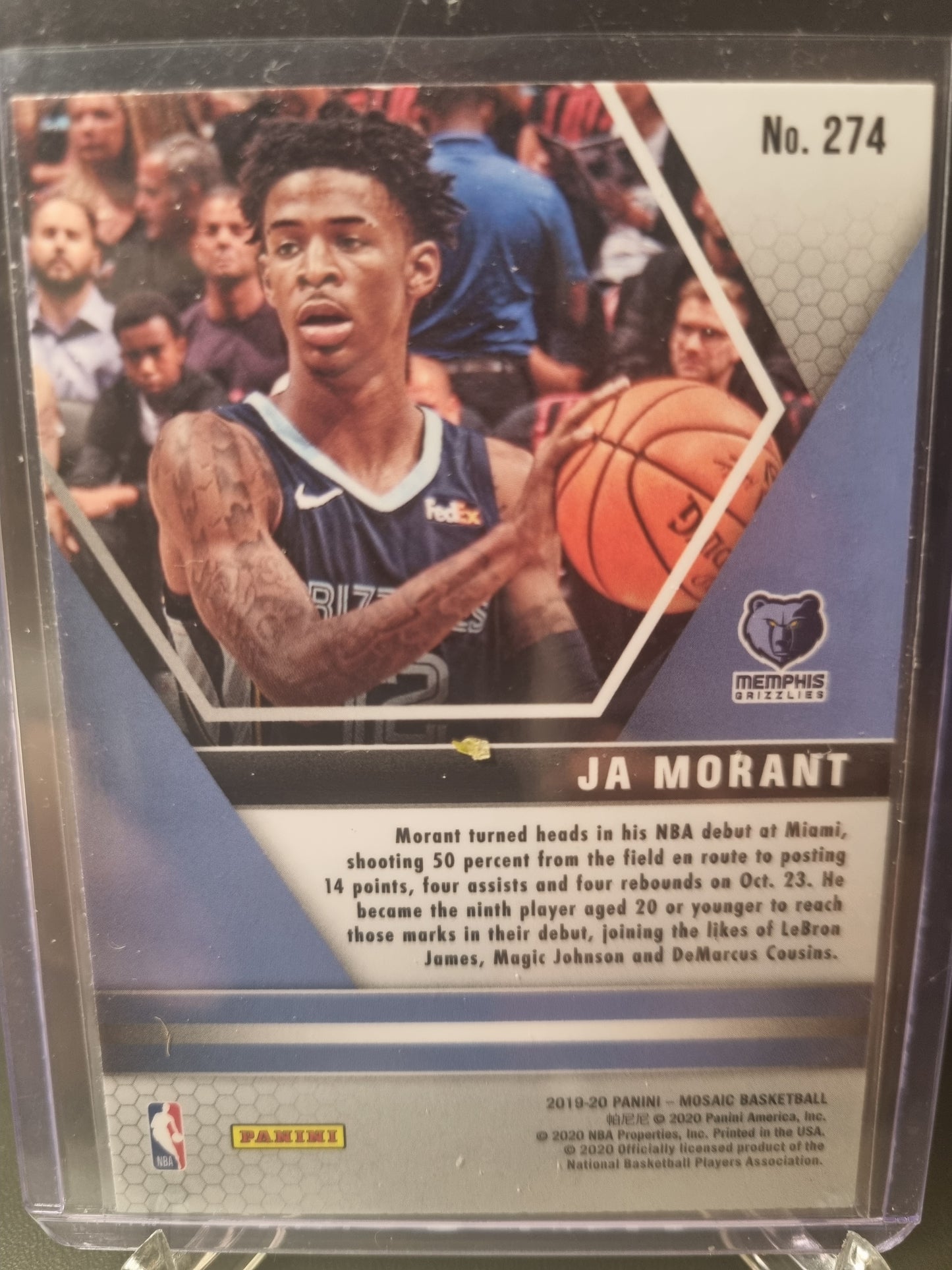 2019-20 Panini Mosaic #274 JA Morant Rookie Card Emergent