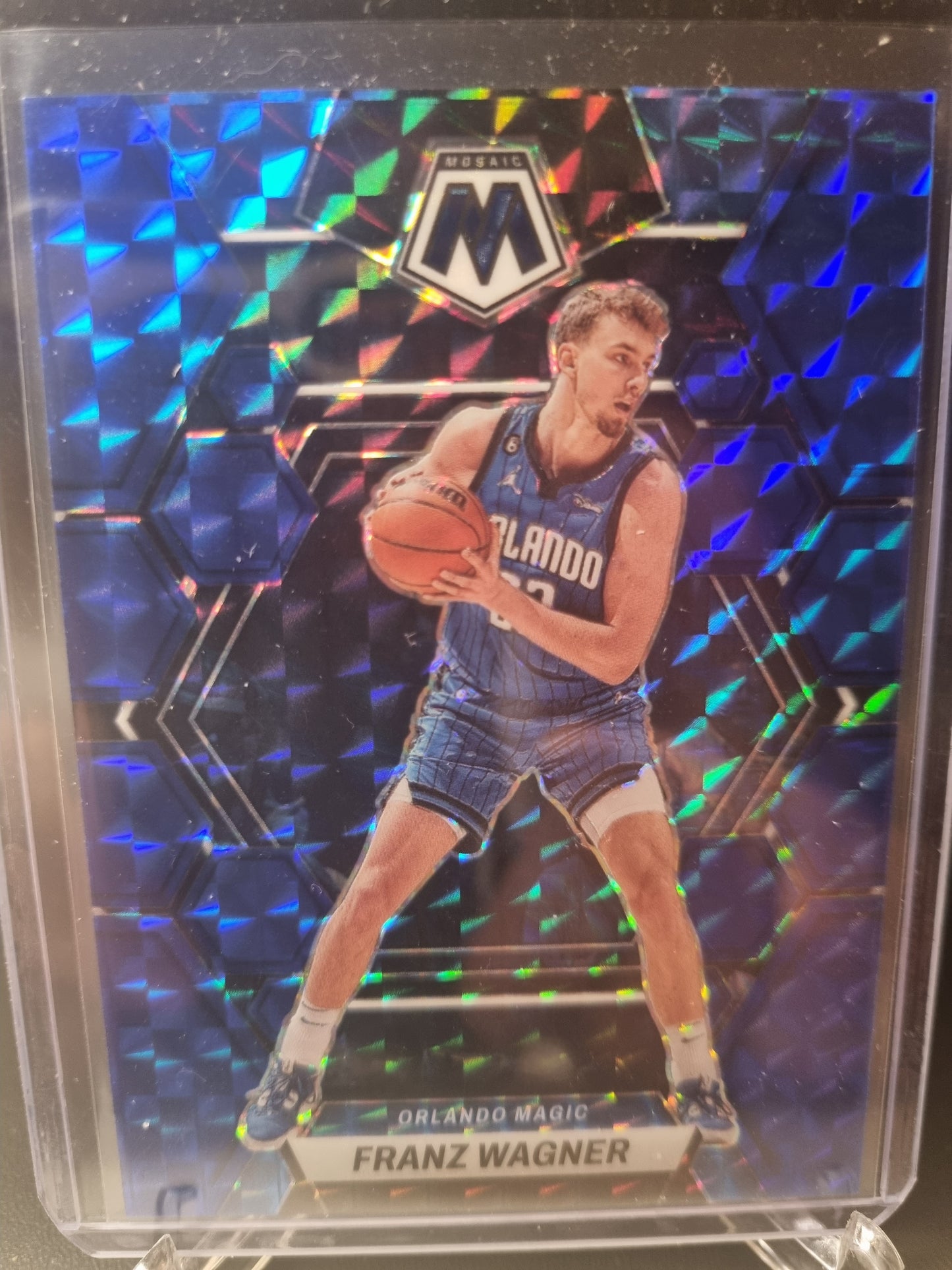 2022-23 Panini Mosaic #39 Franz Wagner Blue Mosaic Prizm 001/199