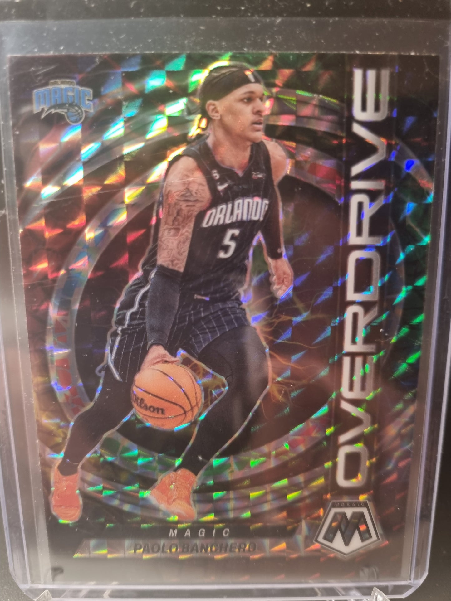 2022-23 Panini Mosaic #3 Paolo Banchero Rookie Card Overdrive Mosaic Prizm