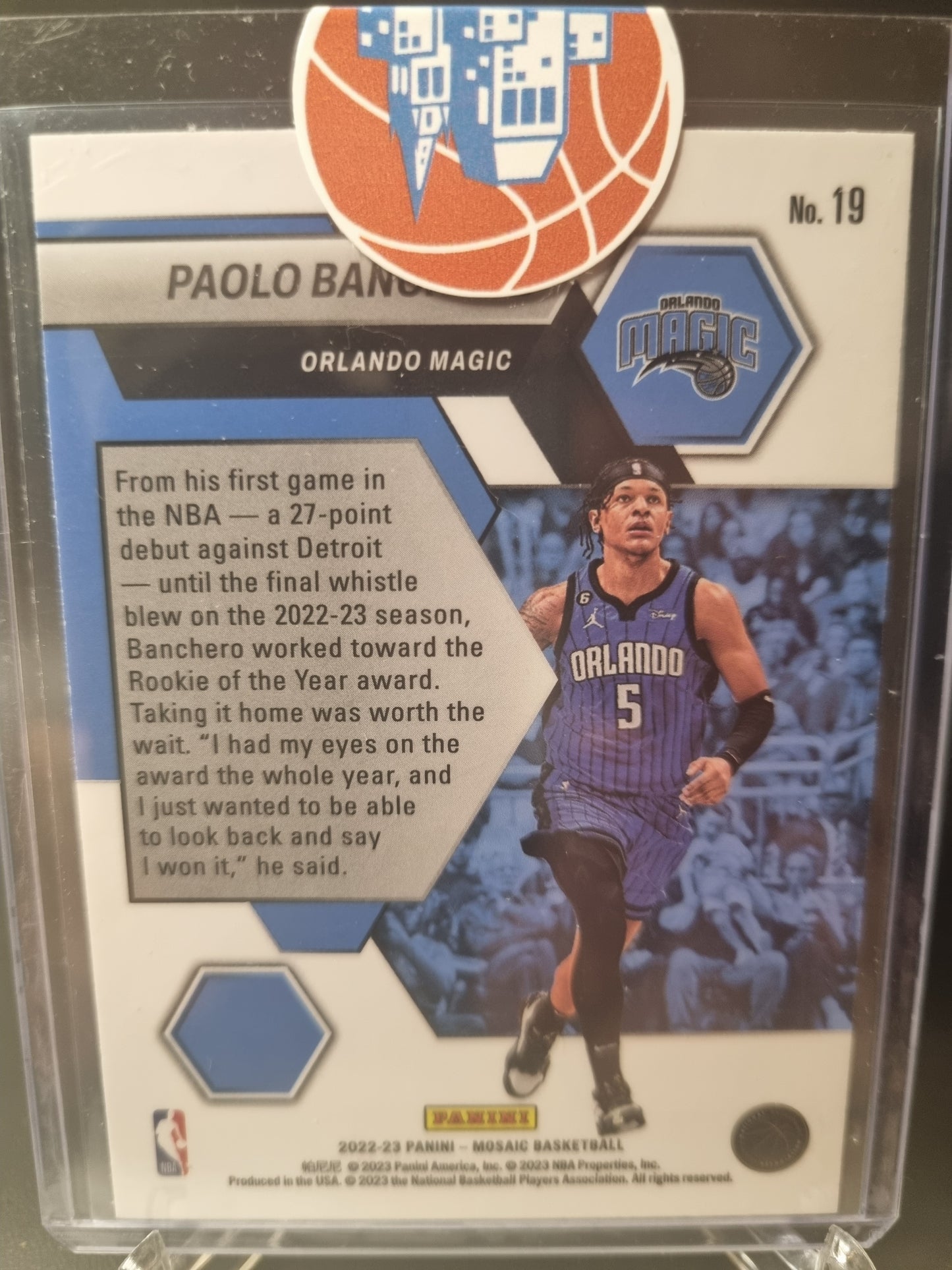 2022-23 Panini Mosaic #19 Paolo Banchero Rookie Card Montage