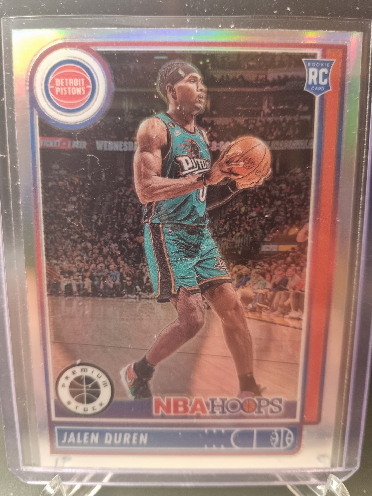 2022-23 Panini Hoops #572 Jalen Duren Rookie Card Silver Prizm