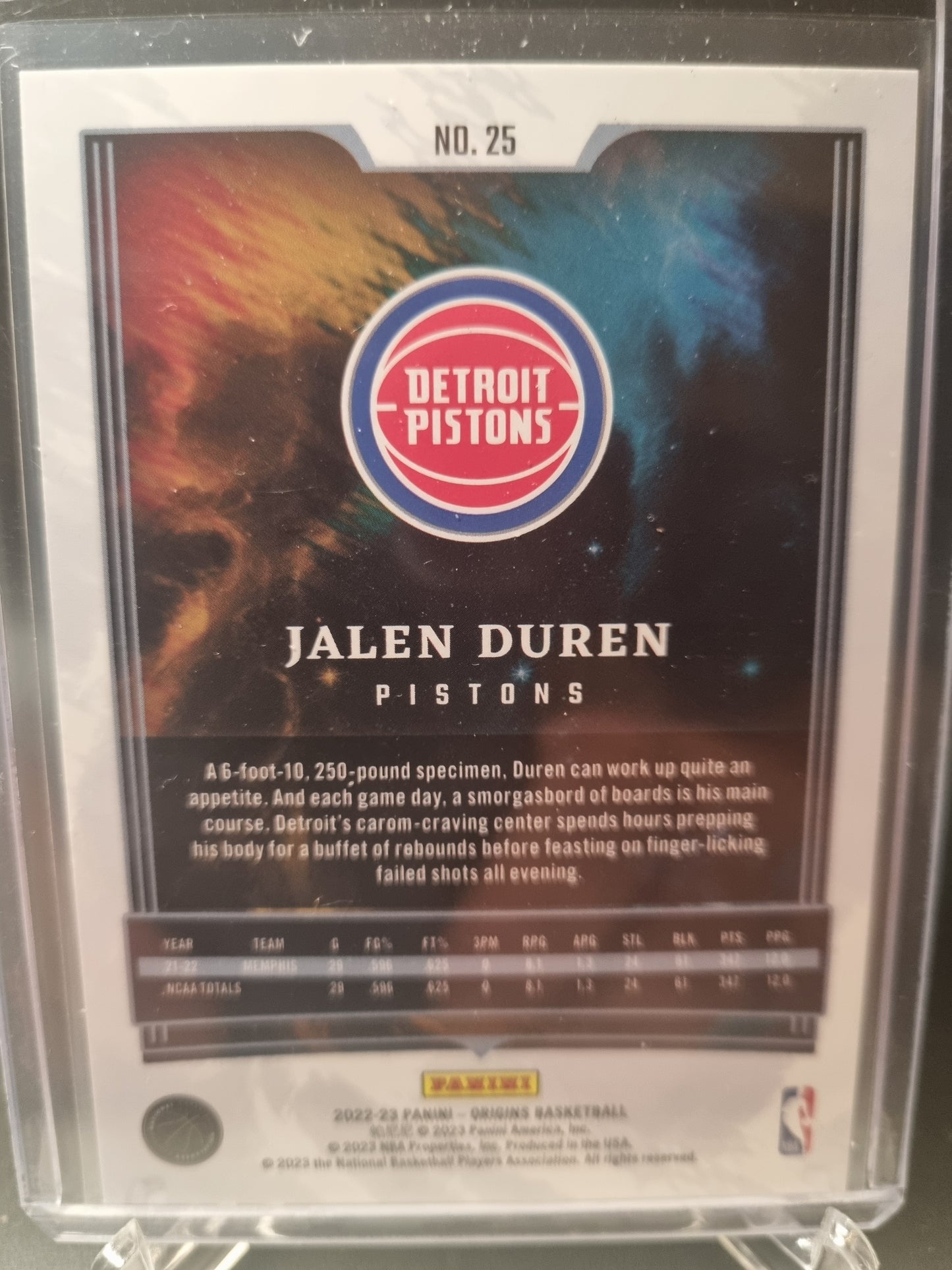 2022-23 Panini Origins #25 Jalen Duren Rookie Card