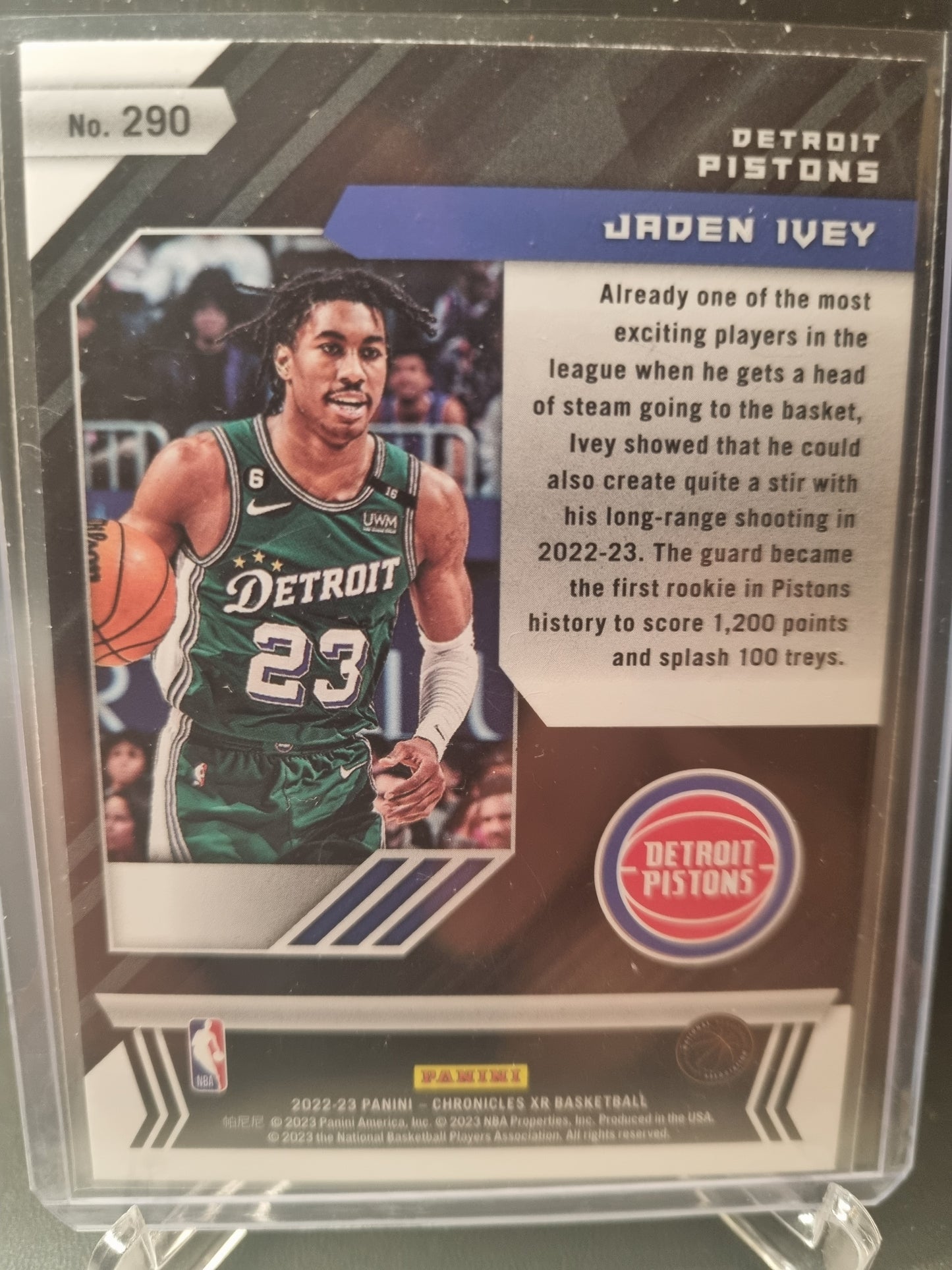 2022-23 Panini Chronicles XR #290 Jaden Ivey Rookie Card