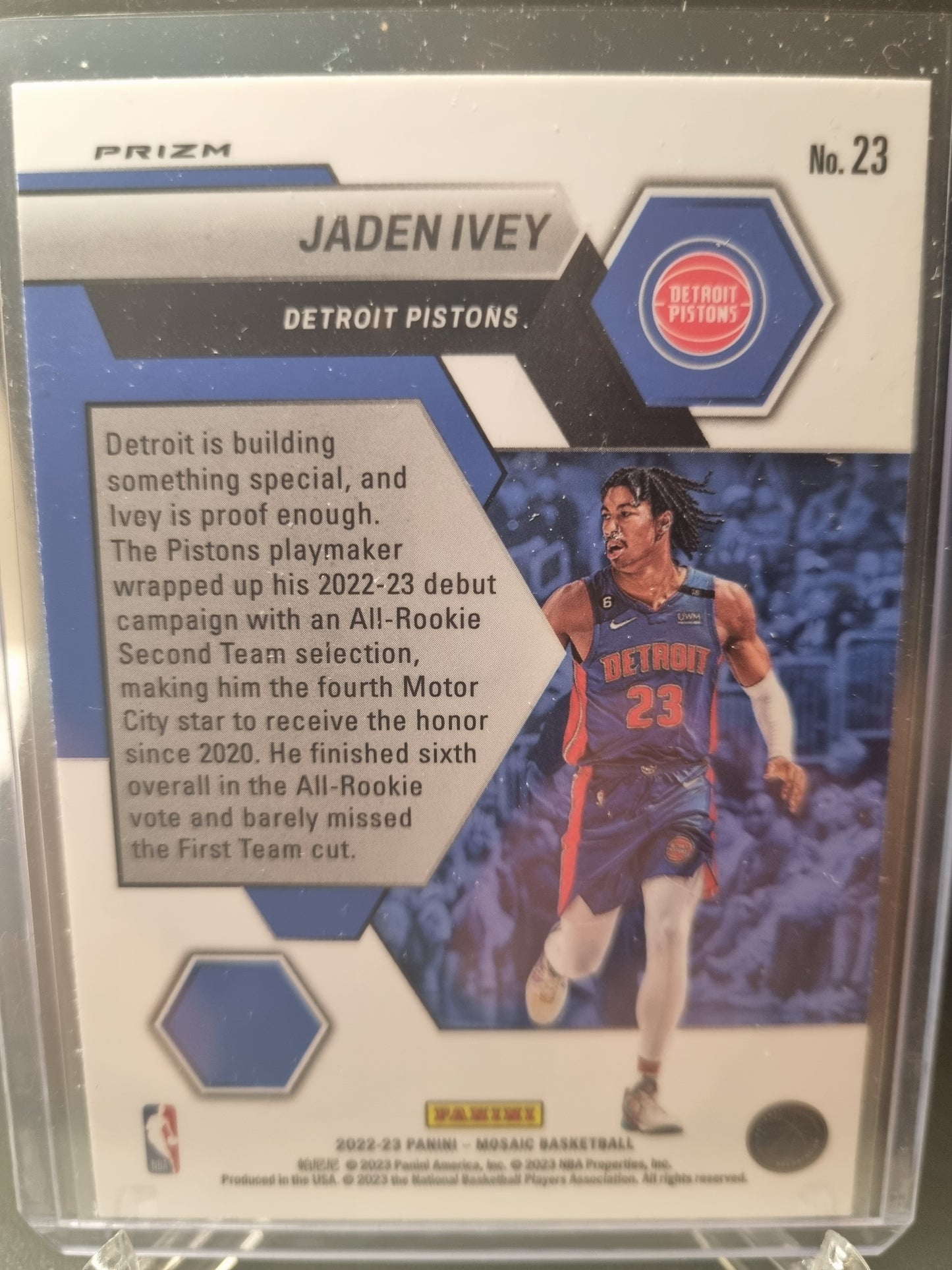 2022-23 Panini Mosaic #23 Jaden Ivey Rookie Card Montage Mosaic Prizm