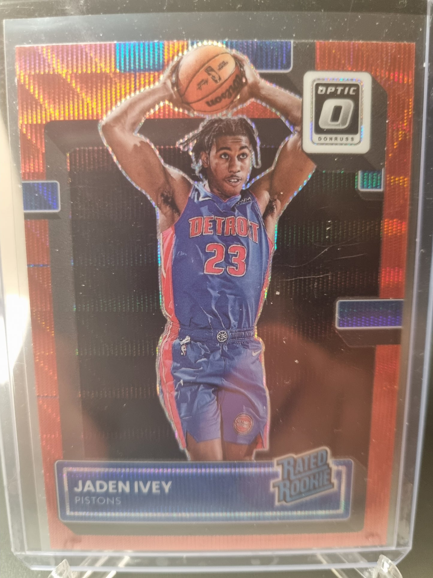 2022-23 Panini Donruss Optic #241 Jaden Ivey Rookie Card Red Wave Prizm