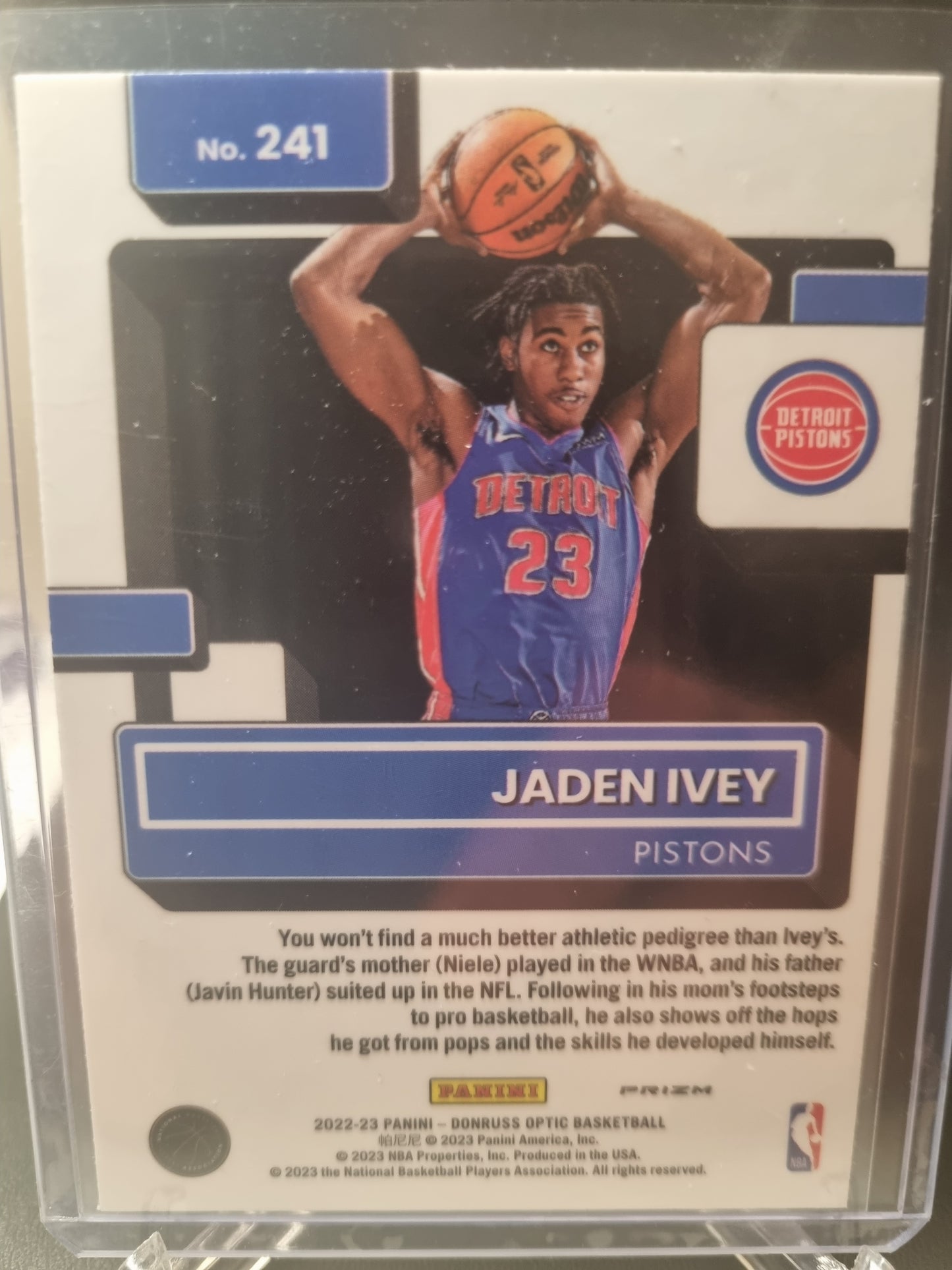 2022-23 Panini Donruss Optic #241 Jaden Ivey Rookie Card Red Wave Prizm